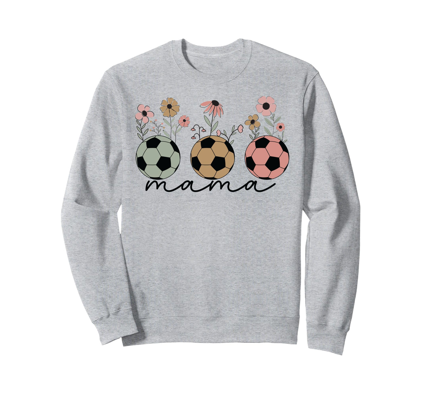 Soccer Mama Mom Wildflower Floral Sweatshirt - Minimalist Print for Adults - T-Shirt, Sweatshirt, Hoodie