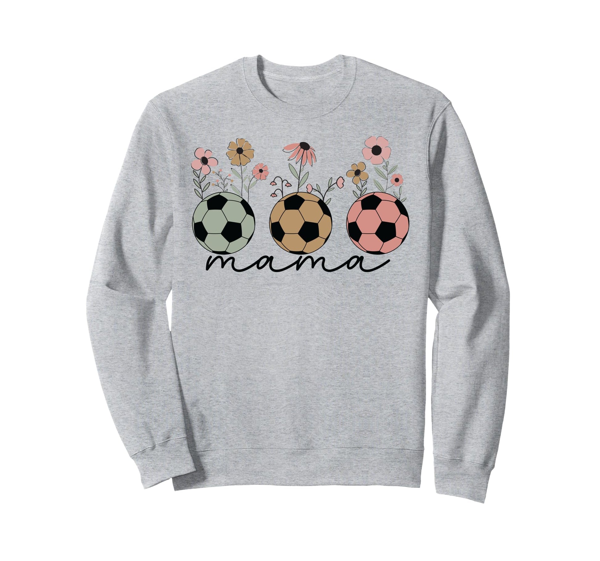 Soccer Mama Mom Wildflower Floral Sweatshirt - Minimalist Print for Adults - T-Shirt, Sweatshirt, Hoodie