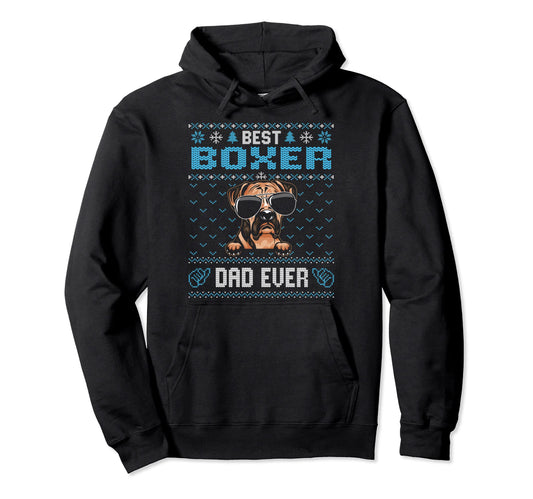 Best Boxer Dad Ever Ugly Dog Dad Hoodie - Minimalist Print for Adults - T-Shirt, Sweatshirt, Hoodie
