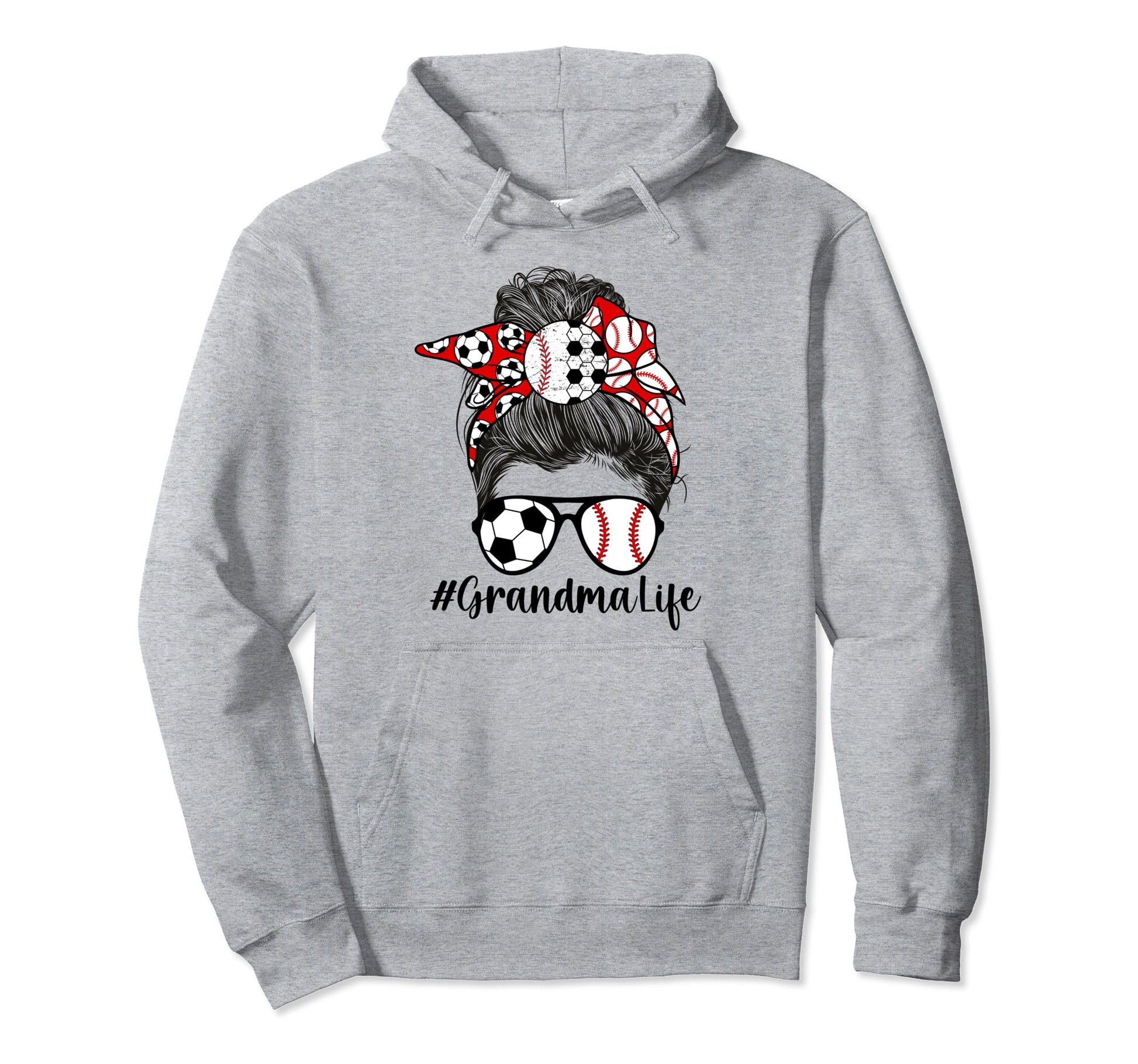 Soccer Baseball Grandma Life Baseball Hoodie - Aesthetic Graphic Men Women - T-Shirt, Sweatshirt, Hoodie
