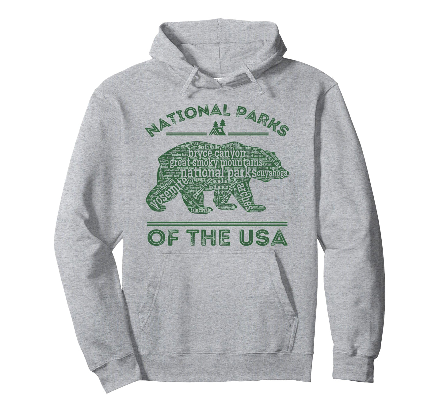 National Parks Bear Hiking Travel Hoodie - Aesthetic Graphic for Adults - T-Shirt, Sweatshirt, Hoodie