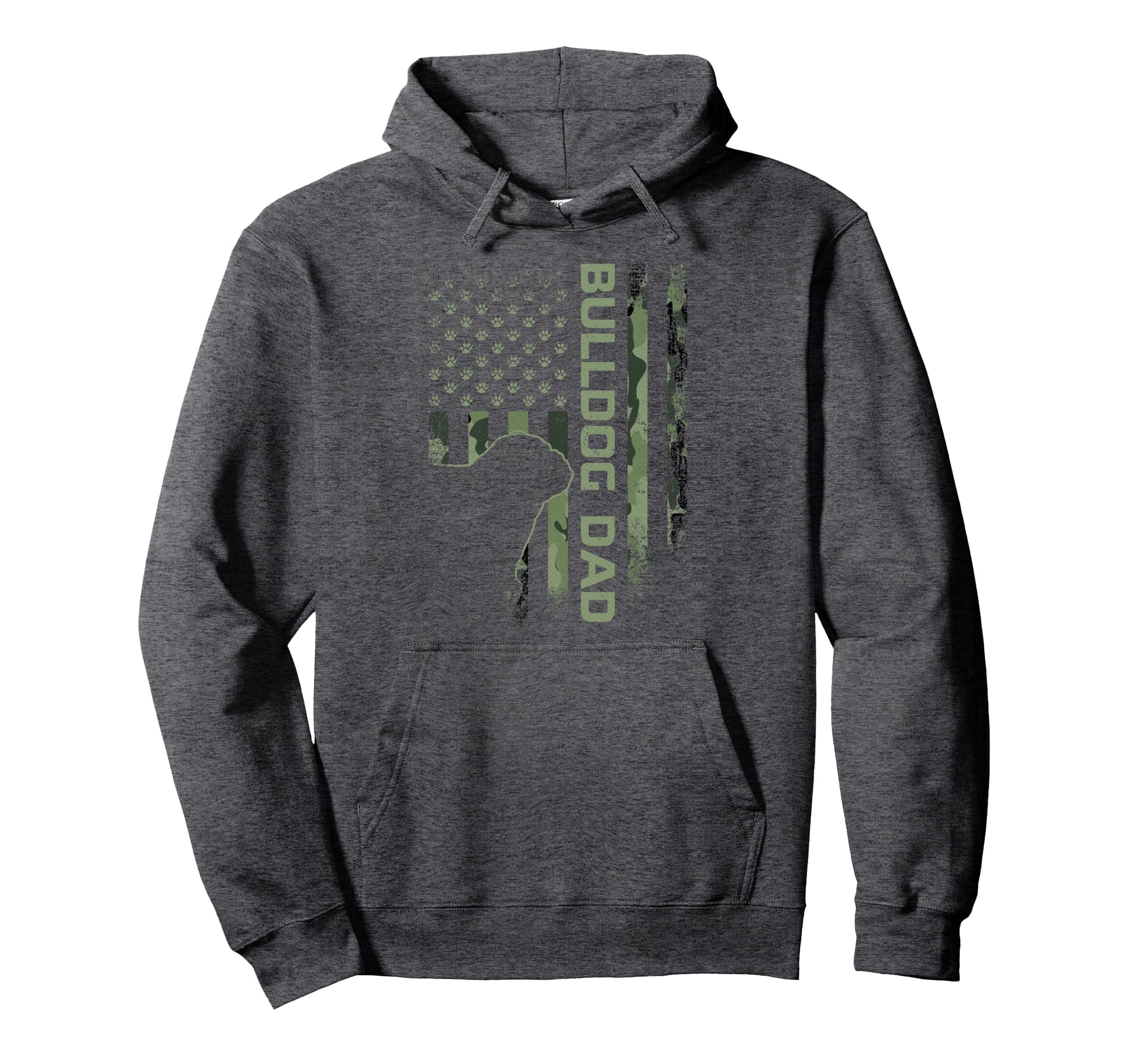 Usa Camo Flag Proud English Bulldog Hoodie - Minimalist Print for Adults - T-Shirt, Sweatshirt, Hoodie