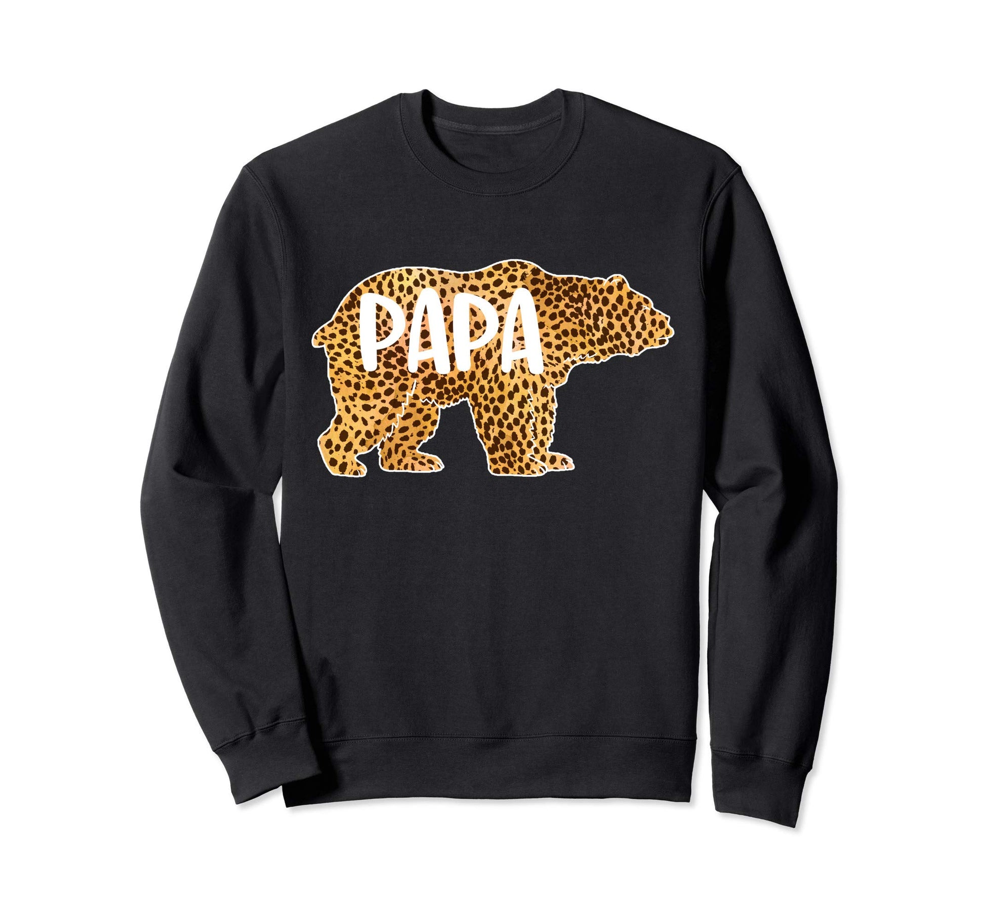 Papa Bear Cheetah Leopard Gift Dad Sweatshirt - Graphic Print Men Women - T-Shirt, Sweatshirt, Hoodie
