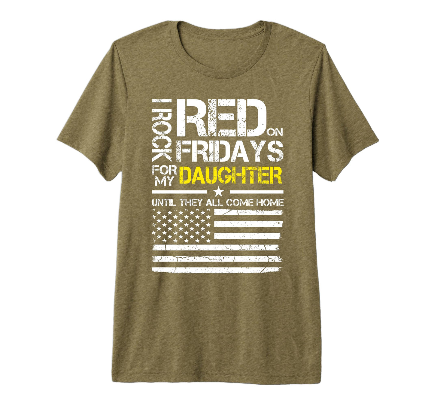 Red Friday Military Dad Wear Red My T-Shirt - Minimalist Print for Adults - T-Shirt, Sweatshirt, Hoodie