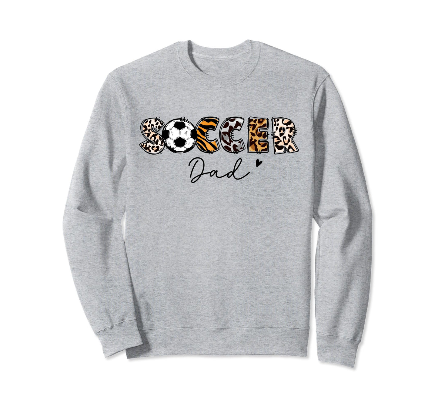 Soccer Dad Leopard Soccer Sweatshirt - Casual Everyday Wear for Adults - T-Shirt, Sweatshirt, Hoodie