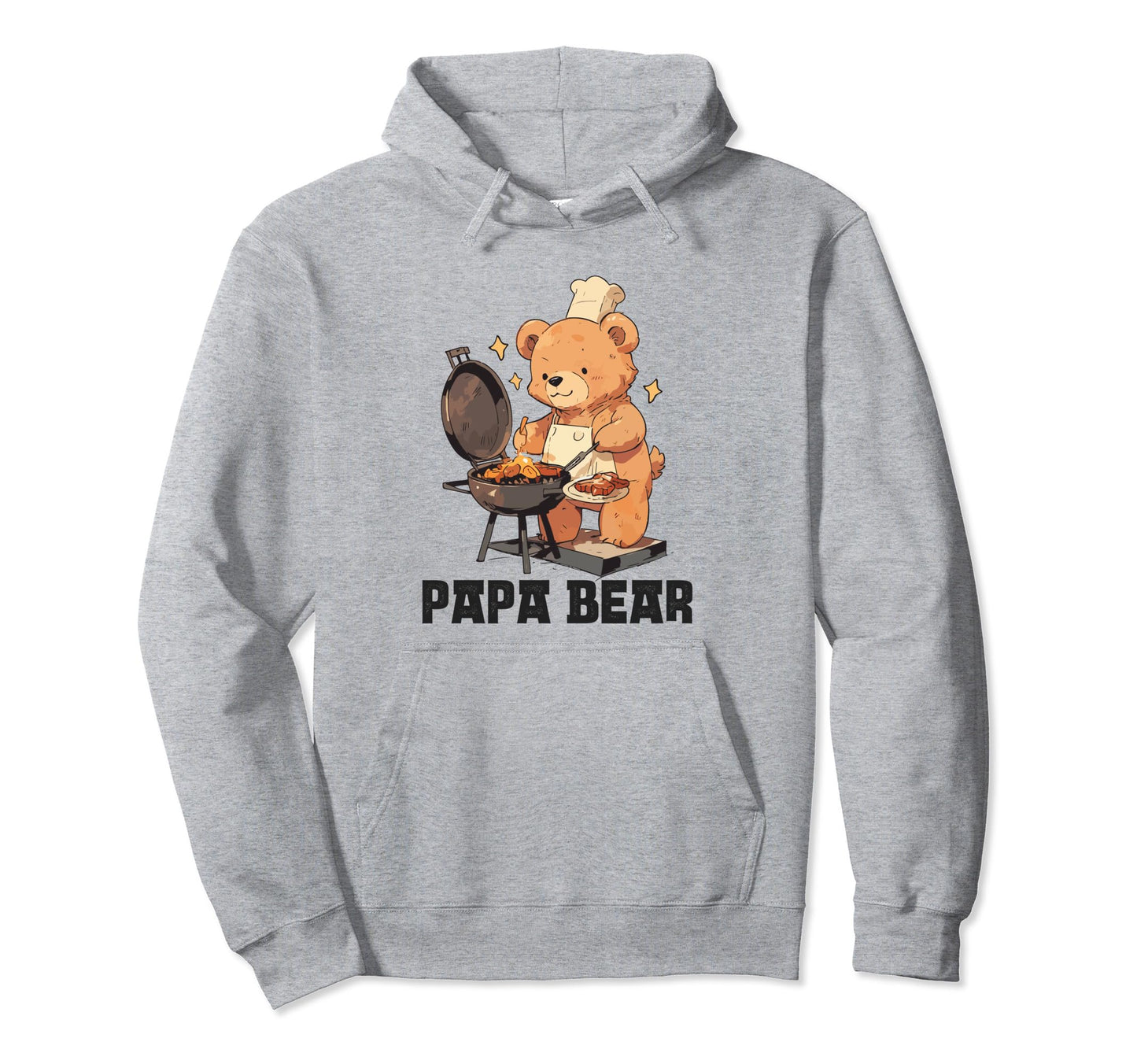 Papa Bear Meat Smoker Grilling Dad Hoodie - Aesthetic Graphic Men Women - T-Shirt, Sweatshirt, Hoodie