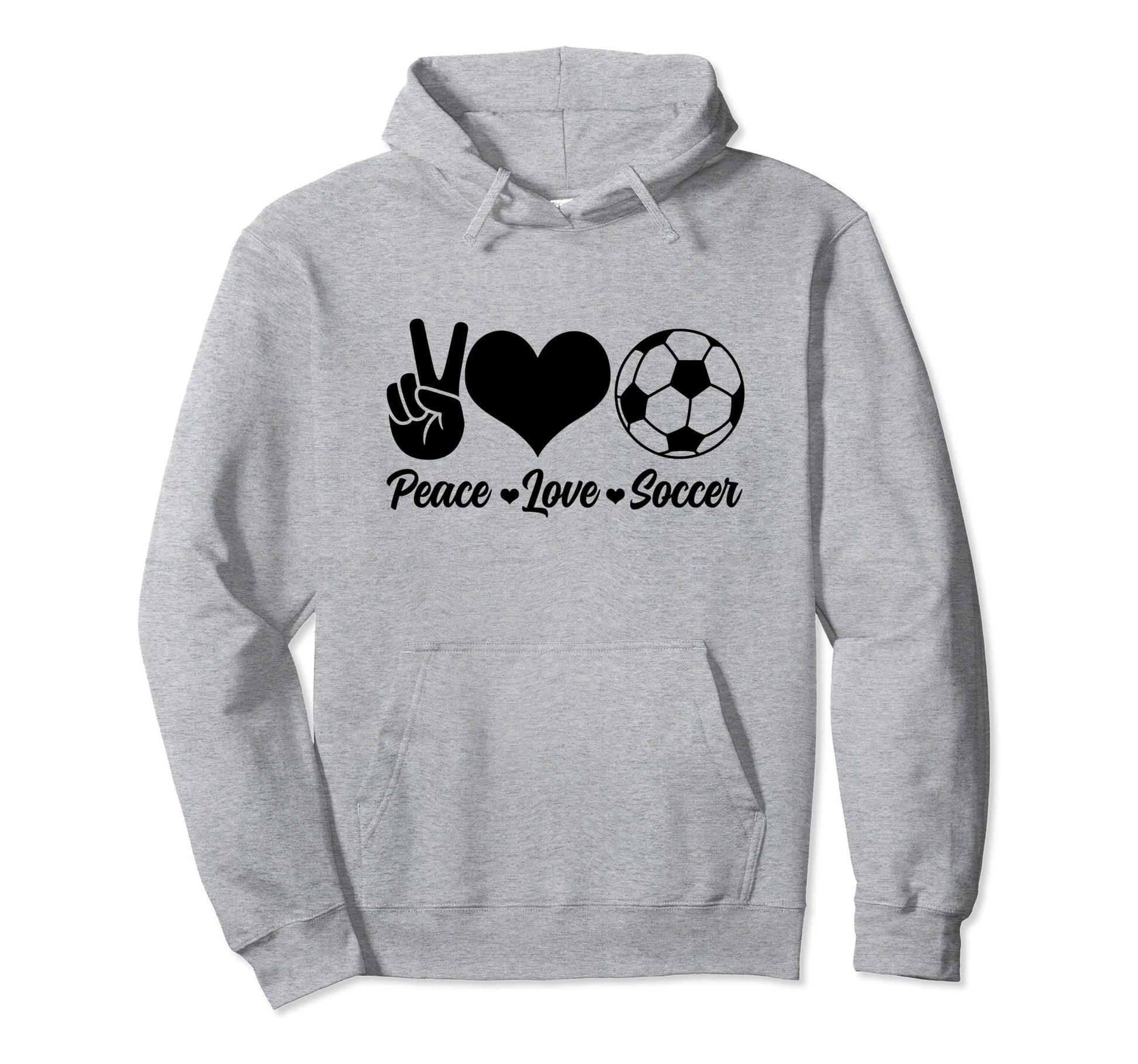 Soccer Player Peace Love Soccer Player Hoodie - Custom Art Print for Adults - T-Shirt, Sweatshirt, Hoodie
