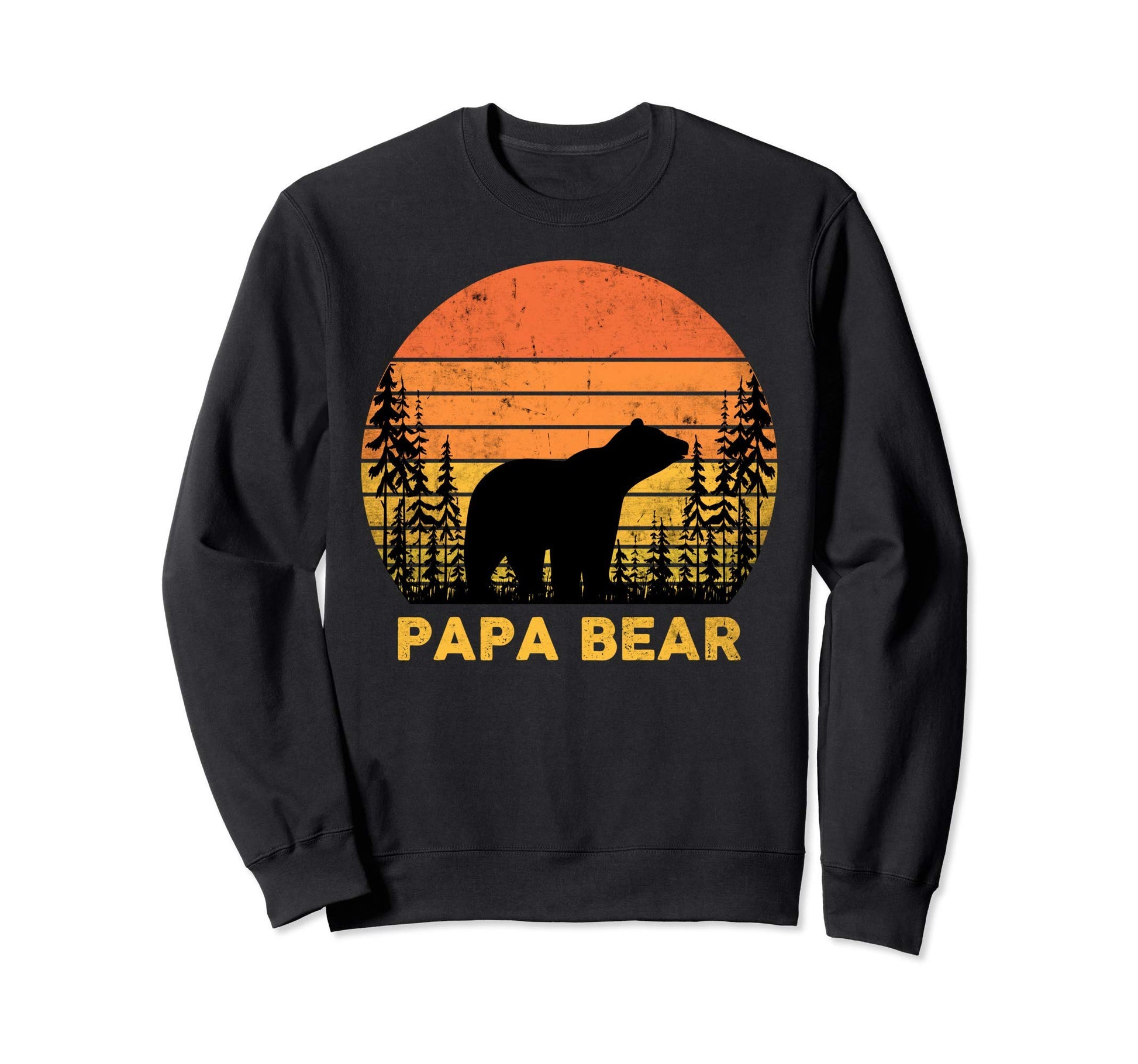 Papa Bear Distressed Sweatshirt - Novelty Apparel Men Women - T-Shirt, Sweatshirt, Hoodie