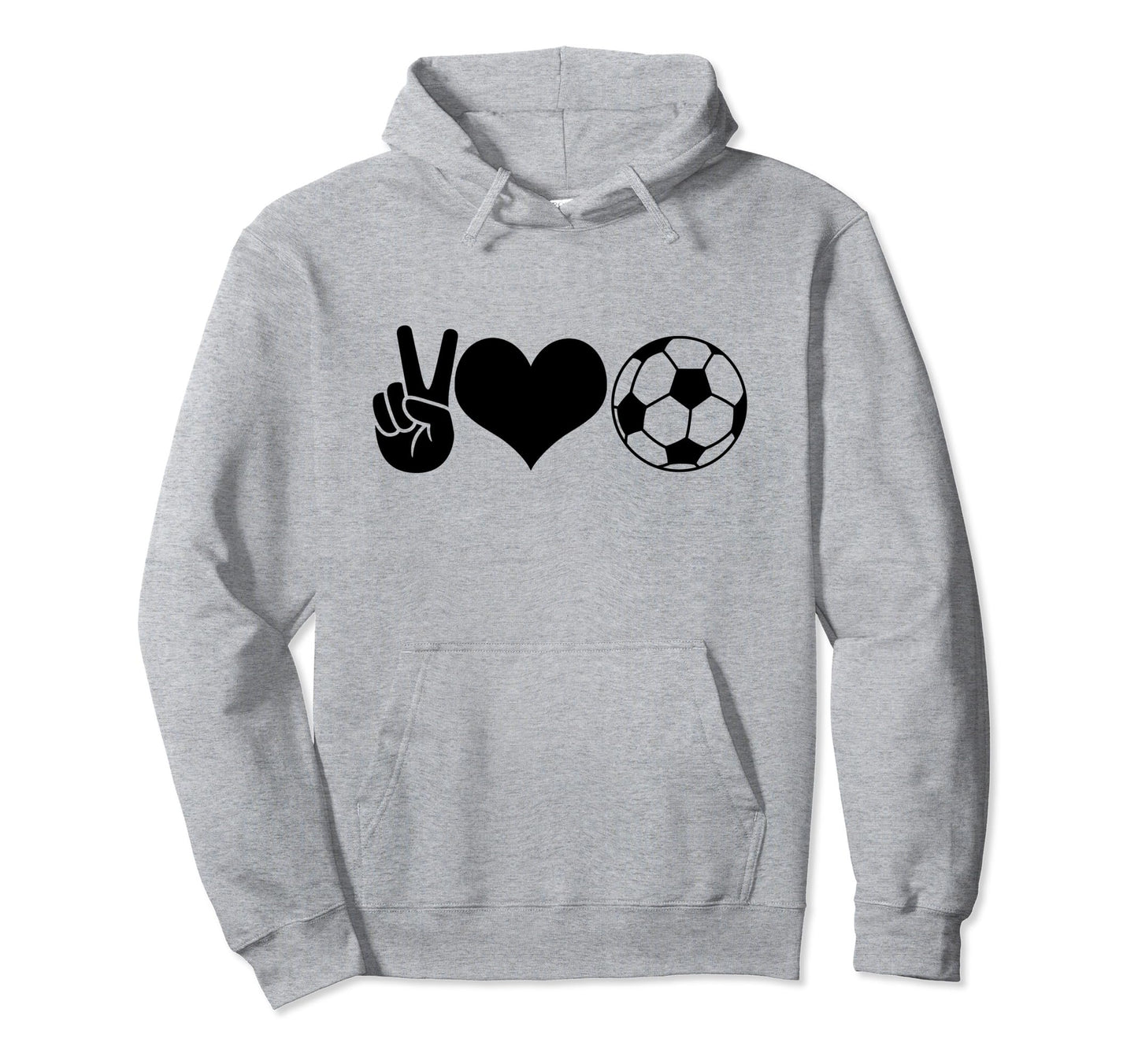 Soccer Peace Love Soccer Player Hoodie - Unique Graphic for Adults - T-Shirt, Sweatshirt, Hoodie