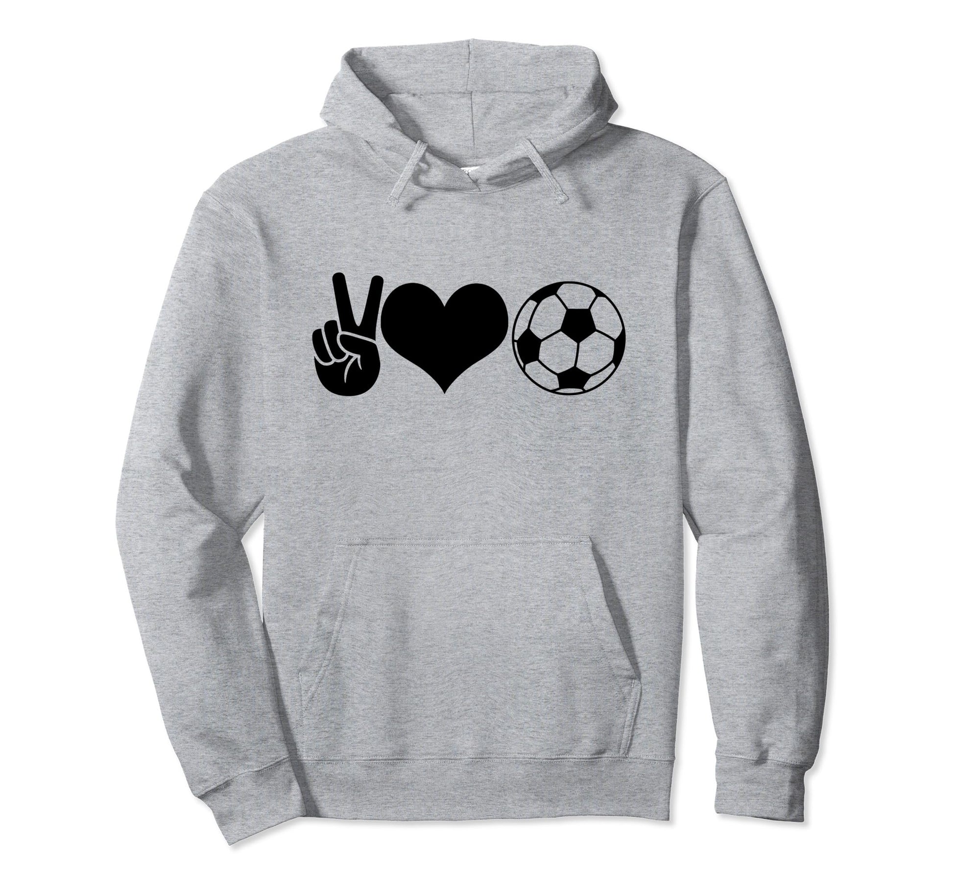 Soccer Peace Love Soccer Player Hoodie - Unique Graphic for Adults - T-Shirt, Sweatshirt, Hoodie