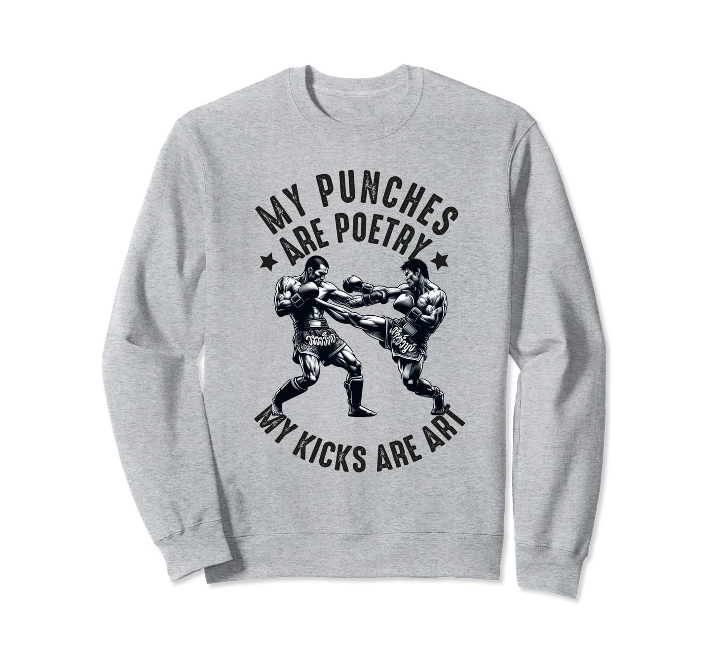 Muay Thai Fighter Dad Thai Sweatshirt - Aesthetic Graphic Unisex - T-Shirt, Sweatshirt, Hoodie