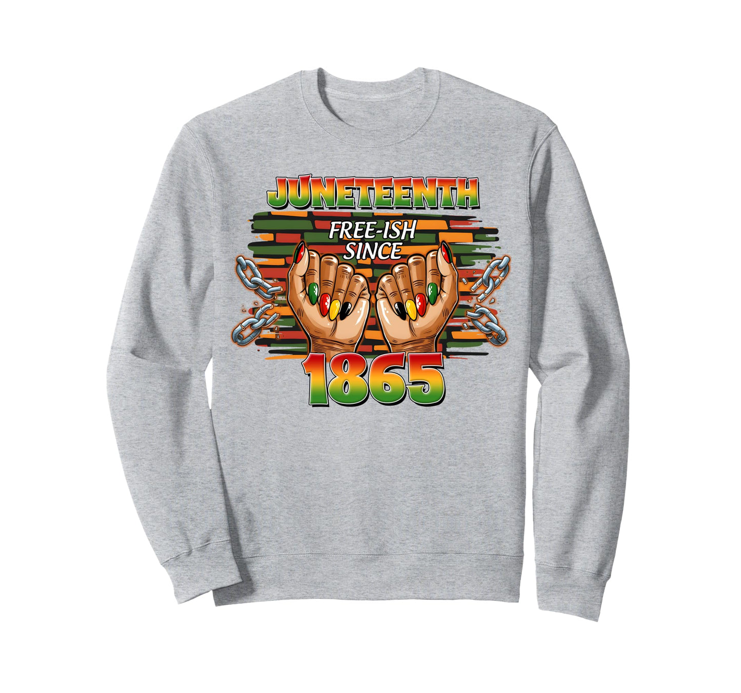 Juneteenth Melanin Black Dad Brown Skin Sweatshirt - Unique Graphic Unisex - T-Shirt, Sweatshirt, Hoodie
