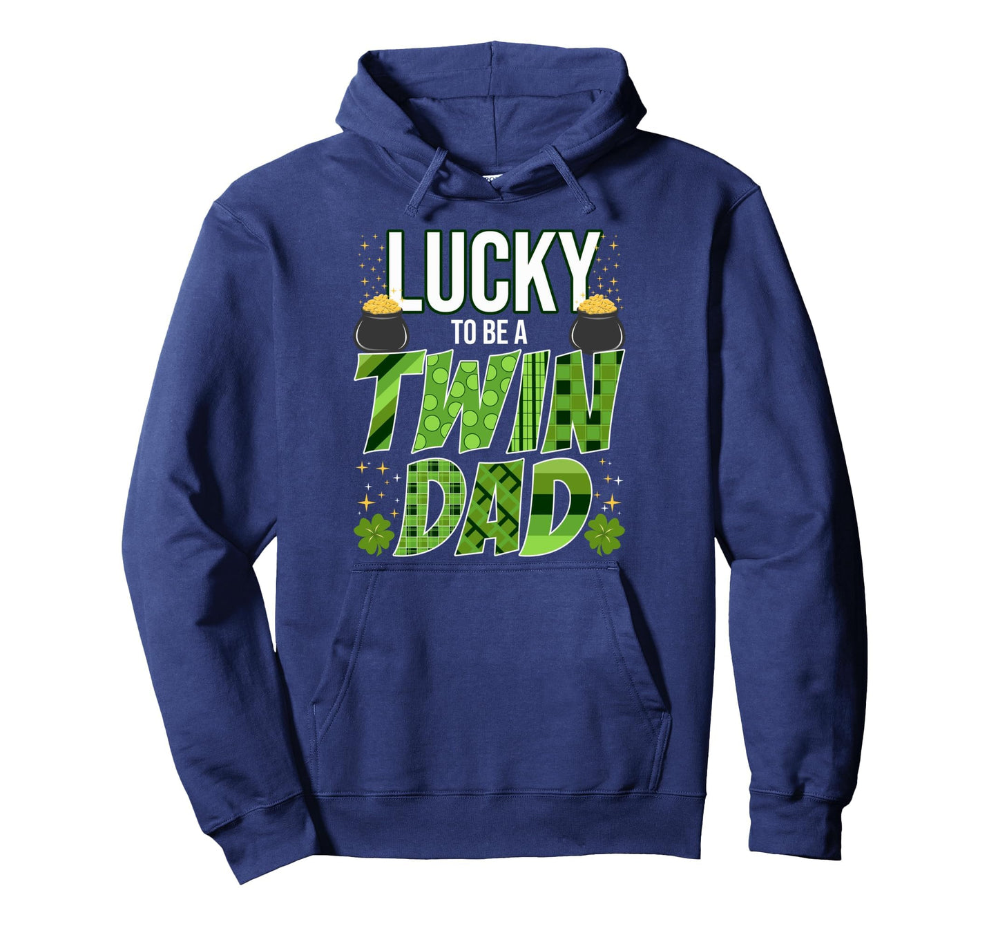 Lucky Twin Dad Shamrock Irish Pride Hoodie - Trendy Graphic Men Women - T-Shirt, Sweatshirt, Hoodie