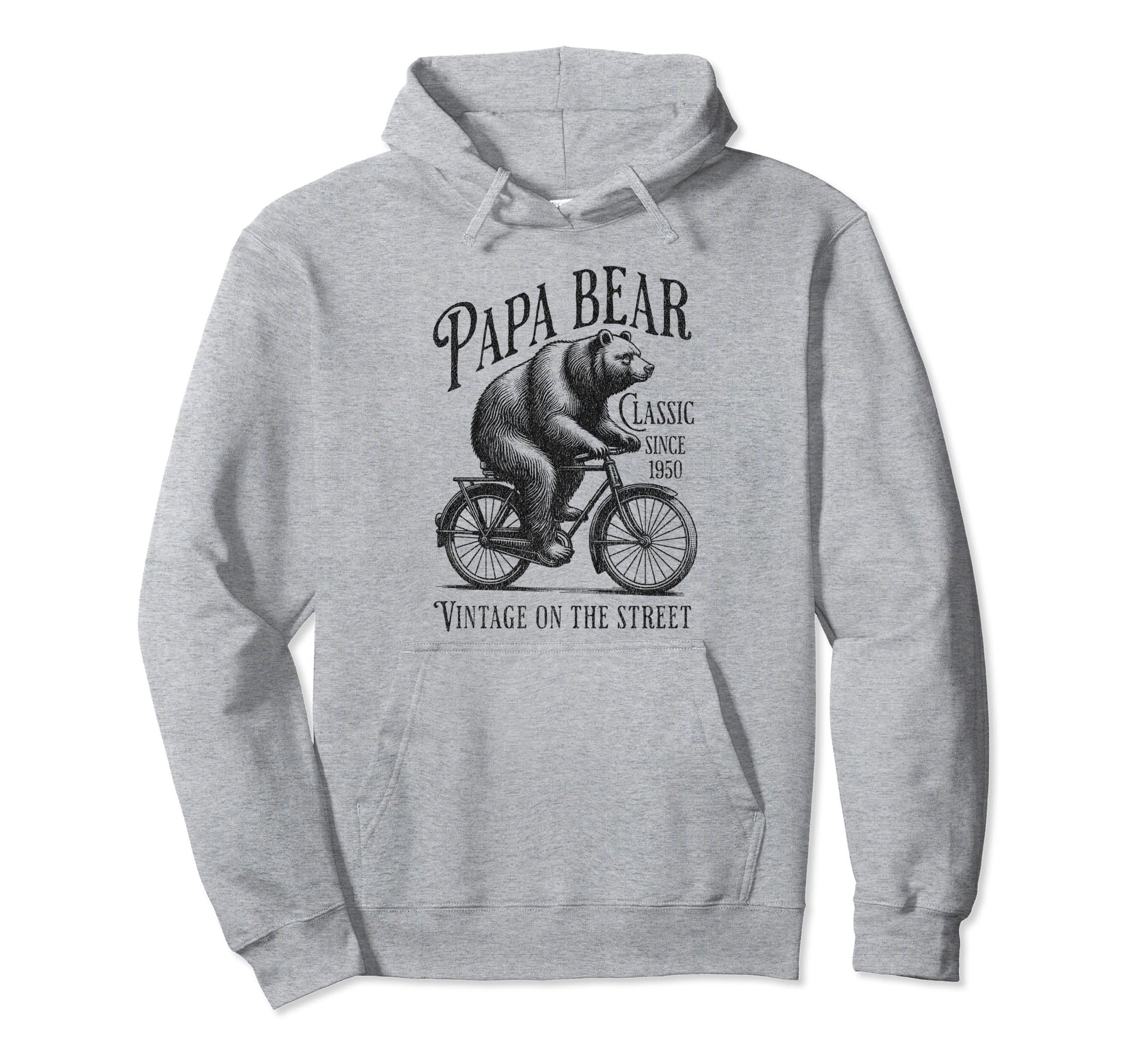 Papa Cycling Bear Funny Father Dad Hoodie - Trendy Graphic Men Women - T-Shirt, Sweatshirt, Hoodie