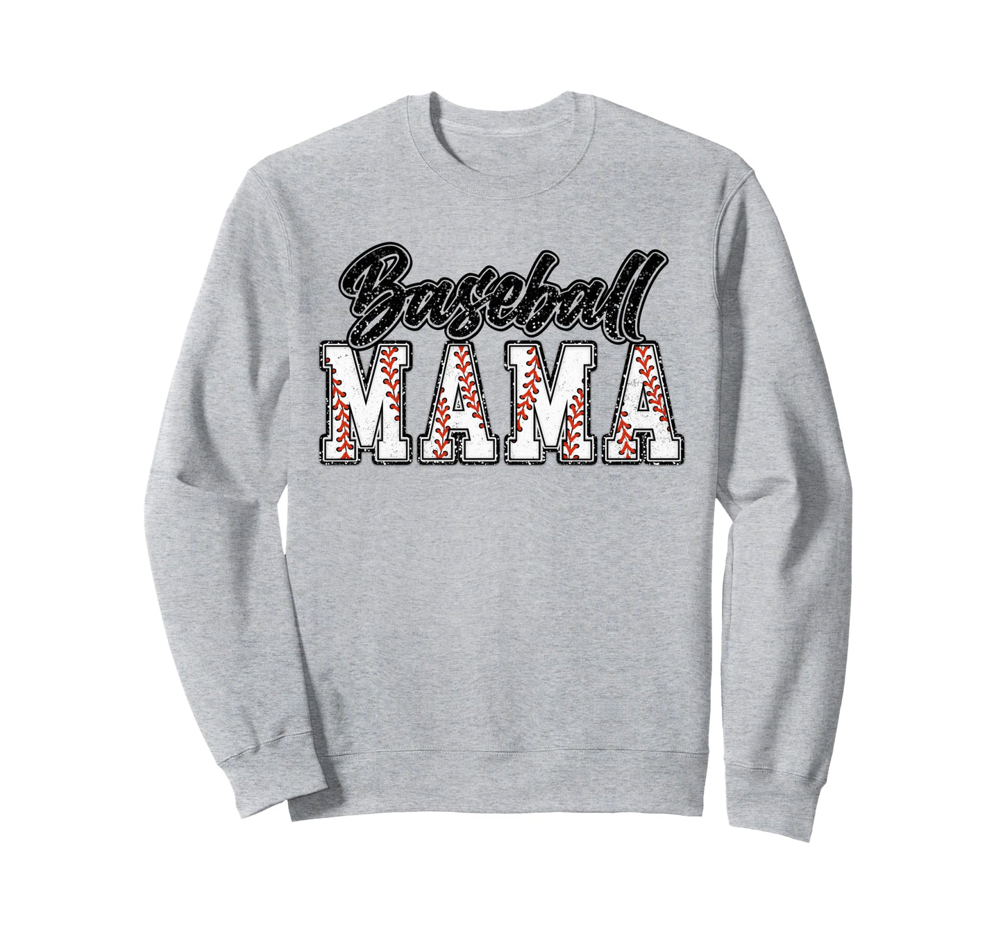 Baseball Mom Groovy Baseball Sweatshirt - Casual Everyday Wear Men Women - T-Shirt, Sweatshirt, Hoodie