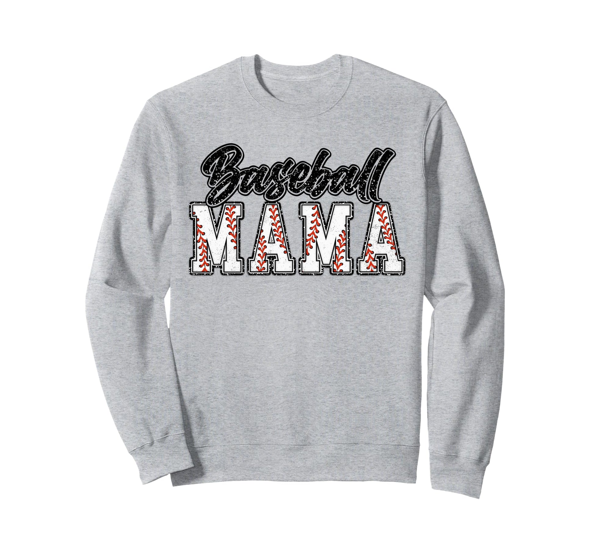 Baseball Mom Groovy Baseball Sweatshirt - Casual Everyday Wear Men Women - T-Shirt, Sweatshirt, Hoodie