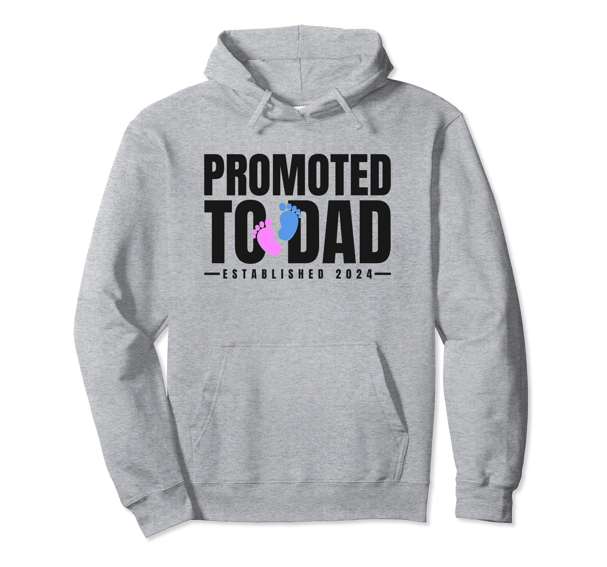 Promoted To Dad Established 2024 New Hoodie - Fun Novelty Design Unisex - T-Shirt, Sweatshirt, Hoodie