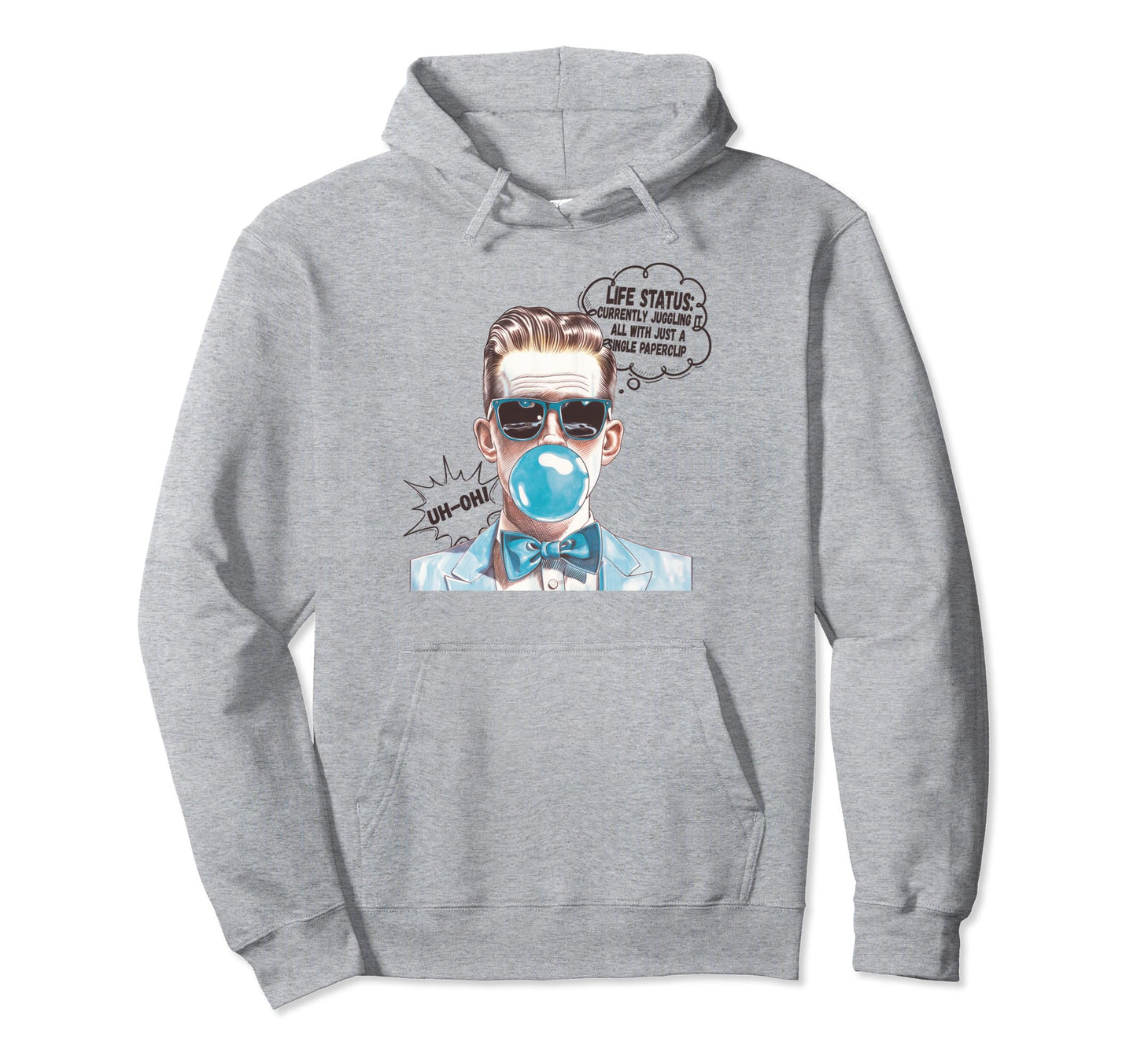Juggling Life Single Paper Clip Funny Hoodie - Custom Art Print Unisex - T-Shirt, Sweatshirt, Hoodie