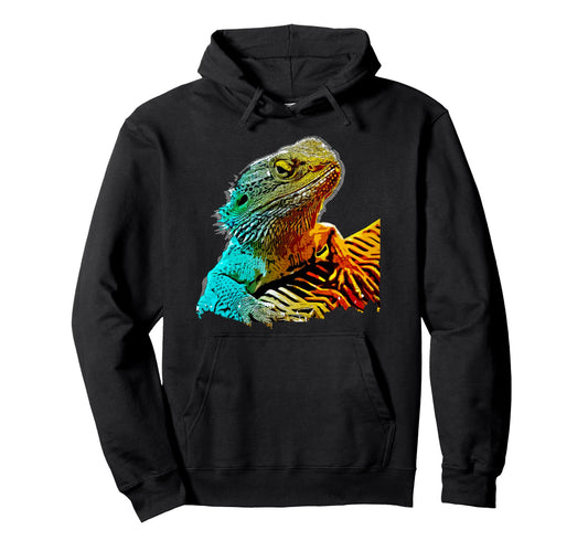 Bearded Dragon Lizard Reptile Funny Hoodie - Aesthetic Graphic Unisex - T-Shirt, Sweatshirt, Hoodie