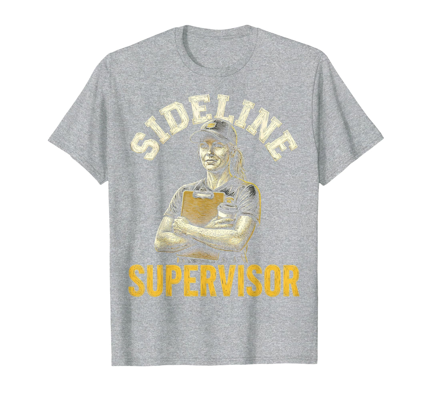 Sideline Supervisor Proud Soccer Mom T-Shirt - Aesthetic Graphic for Adults - T-Shirt, Sweatshirt, Hoodie
