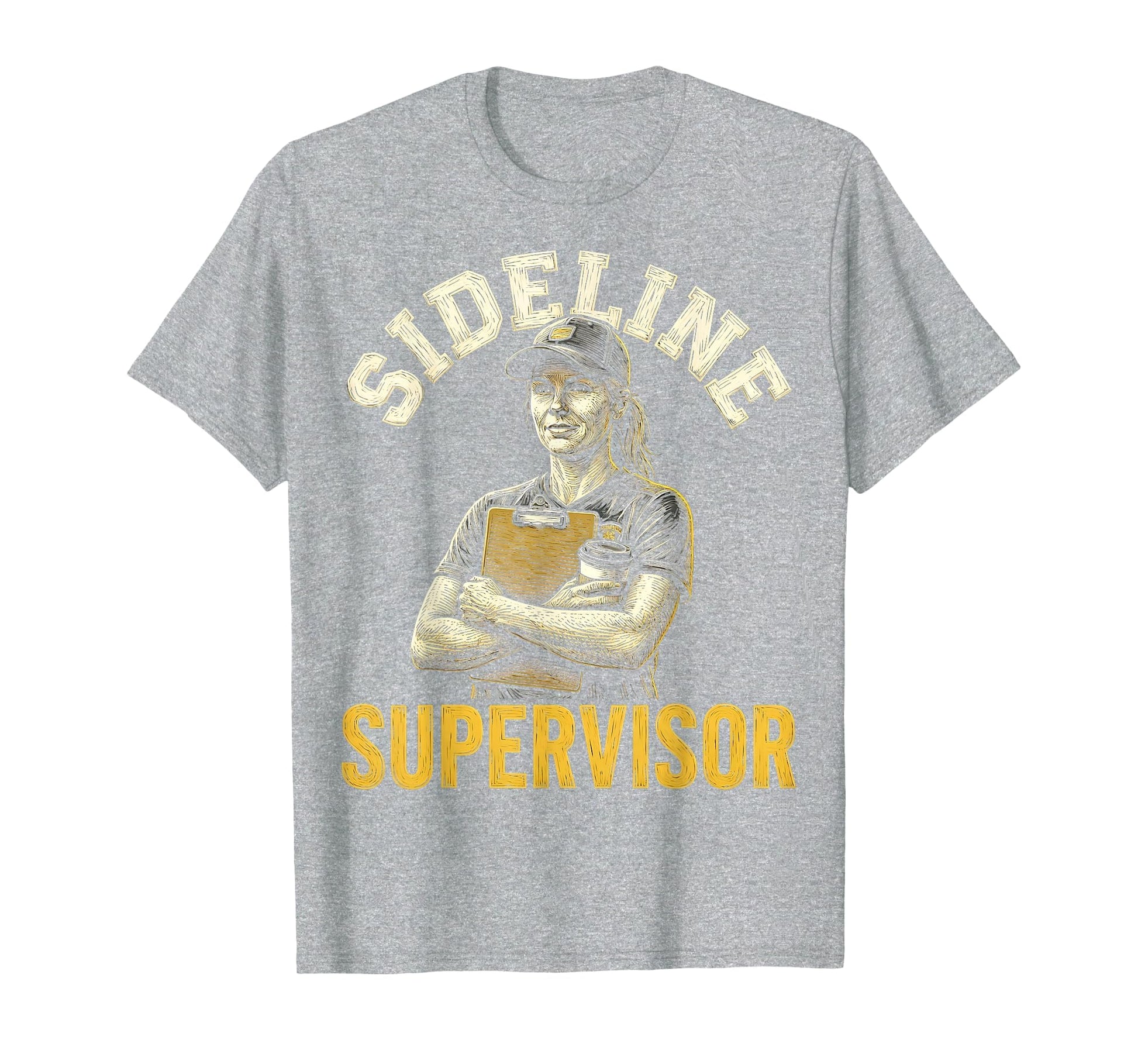 Sideline Supervisor Proud Soccer Mom T-Shirt - Aesthetic Graphic for Adults - T-Shirt, Sweatshirt, Hoodie