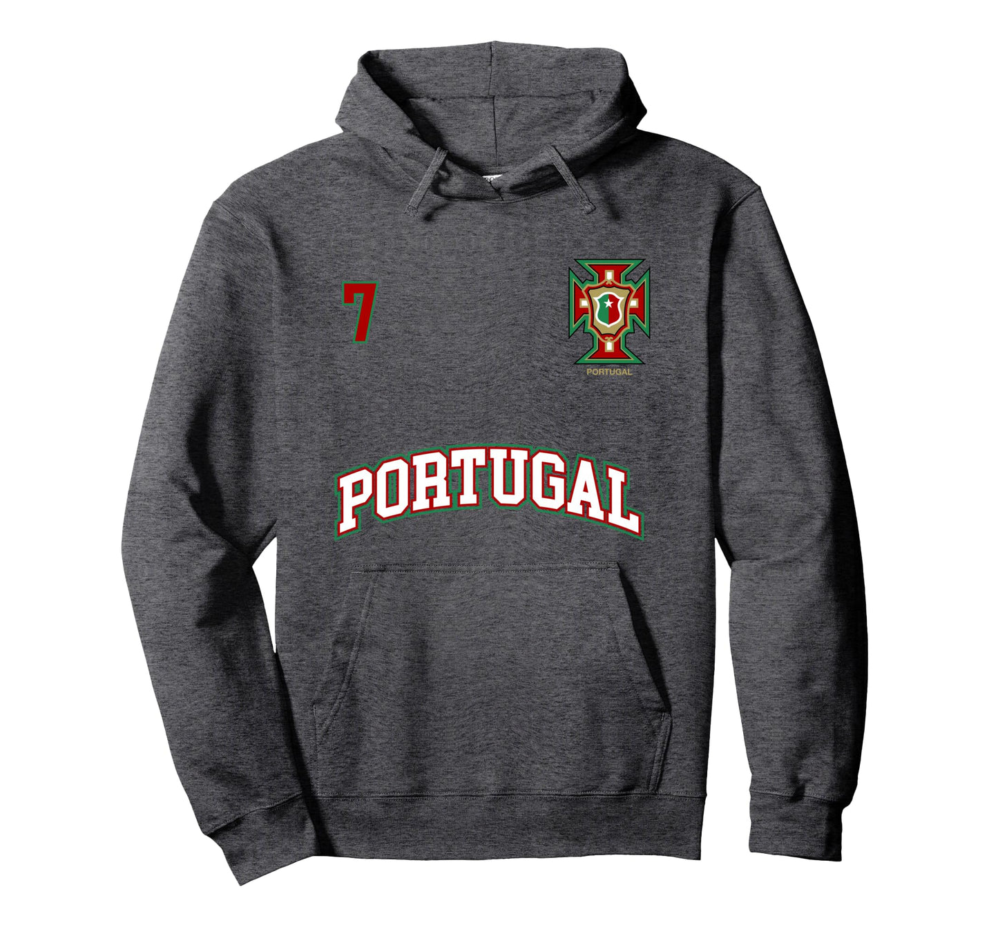 Portugal Number 7 Soccer Team Sports Hoodie - Streetwear Style for Adults - T-Shirt, Sweatshirt, Hoodie