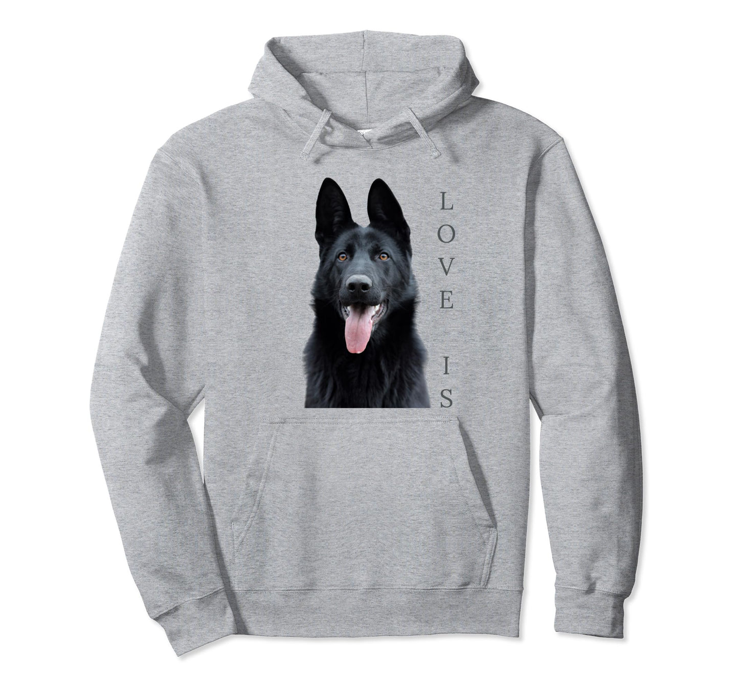 Black German Shepherd Shepard Dog Hoodie - Casual Everyday Wear for Adults - T-Shirt, Sweatshirt, Hoodie