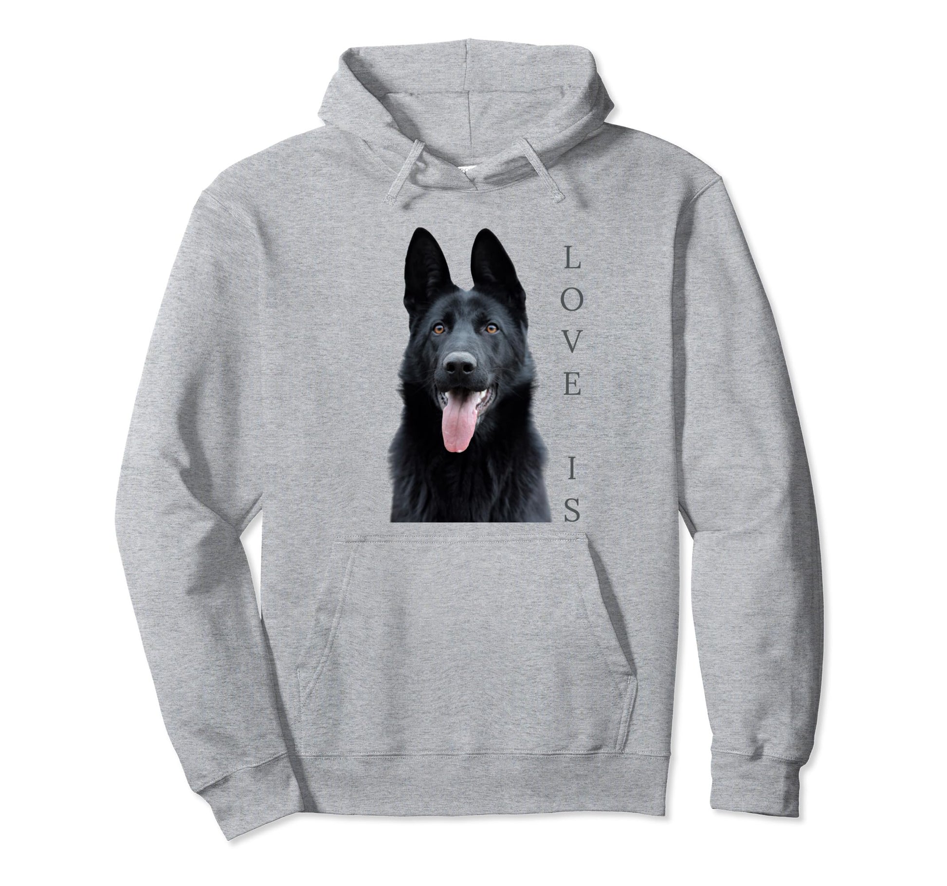 Black German Shepherd Shepard Dog Hoodie - Casual Everyday Wear for Adults - T-Shirt, Sweatshirt, Hoodie