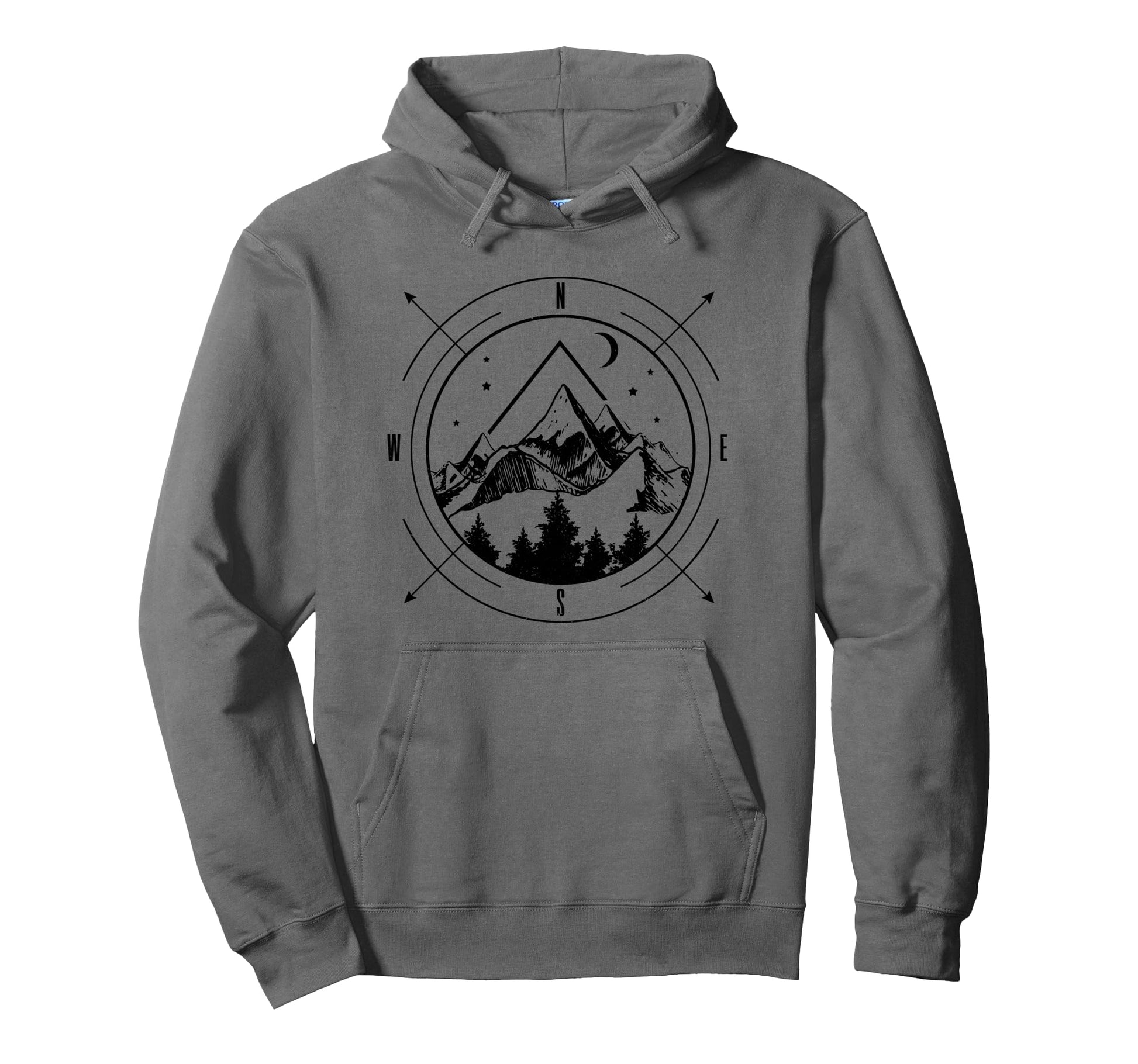 Hiking Mountains Nature Camping Hoodie - Fun Novelty Design for Adults - T-Shirt, Sweatshirt, Hoodie