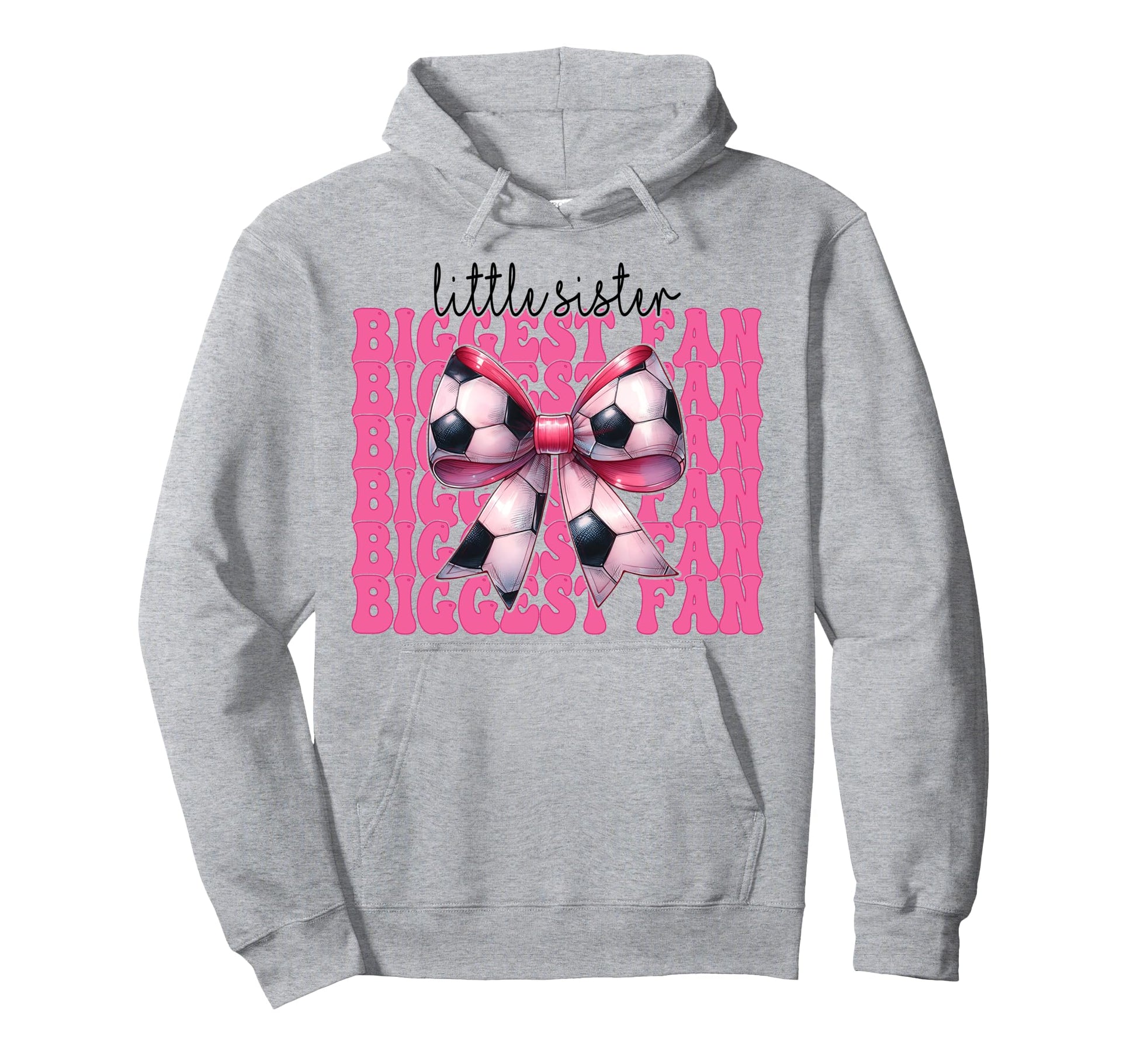 Soccer Sister Soccer Coquette Little Hoodie - Unique Graphic for Adults - T-Shirt, Sweatshirt, Hoodie