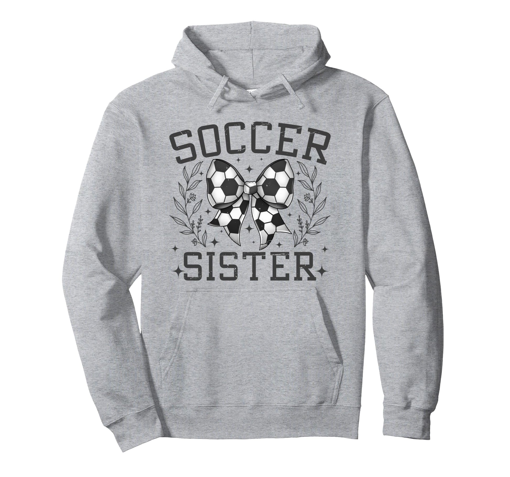 Coquette Bow Soccer Sister Game Day Hoodie - Fun Novelty Design for Adults - T-Shirt, Sweatshirt, Hoodie
