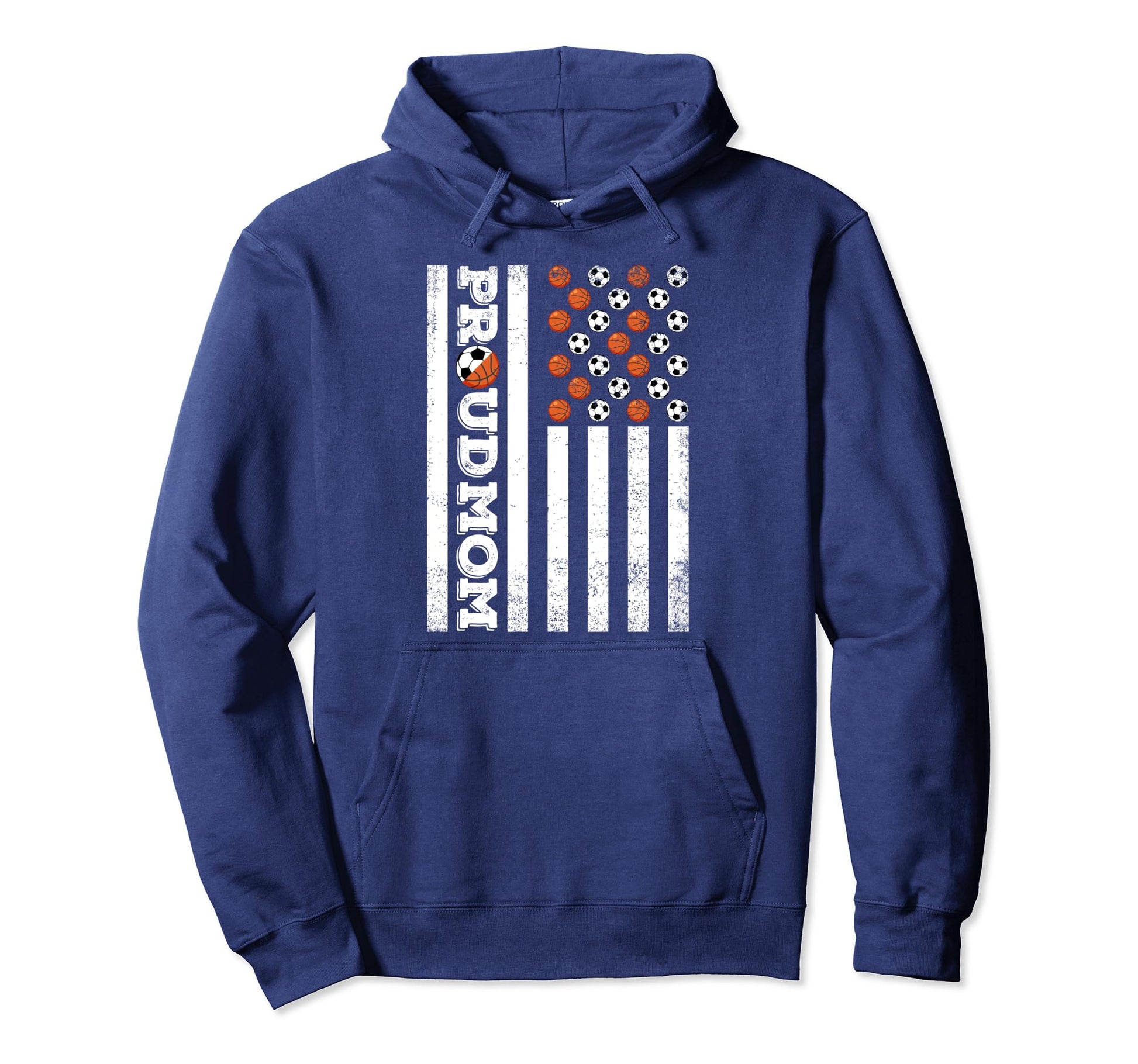 Proud Mom Soccer Basketball Player Hoodie - Casual Everyday Wear Men Women - T-Shirt, Sweatshirt, Hoodie