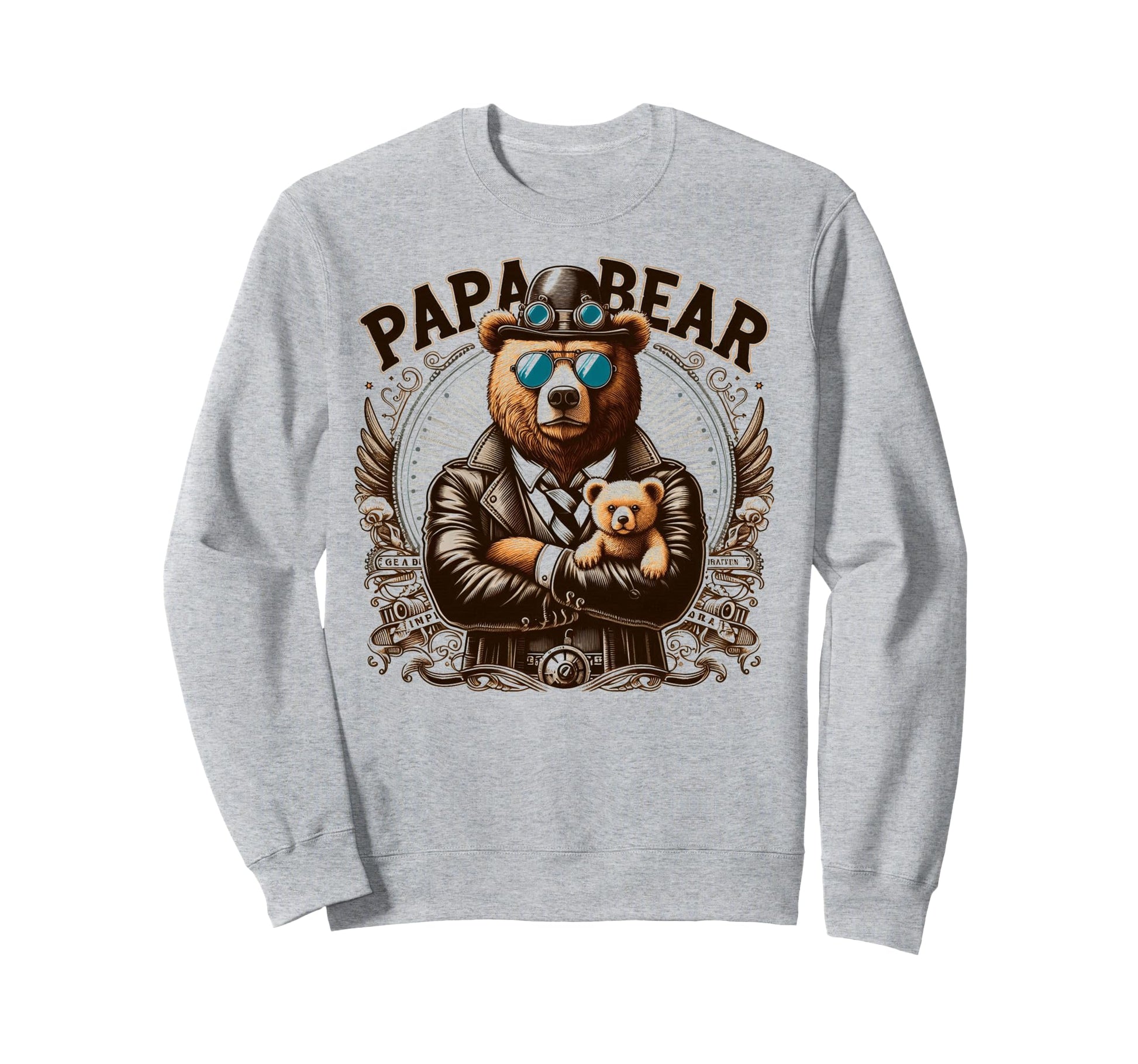 Papa Bear Funny Mechanic Bears Sweatshirt - Custom Art Print for Adults - T-Shirt, Sweatshirt, Hoodie