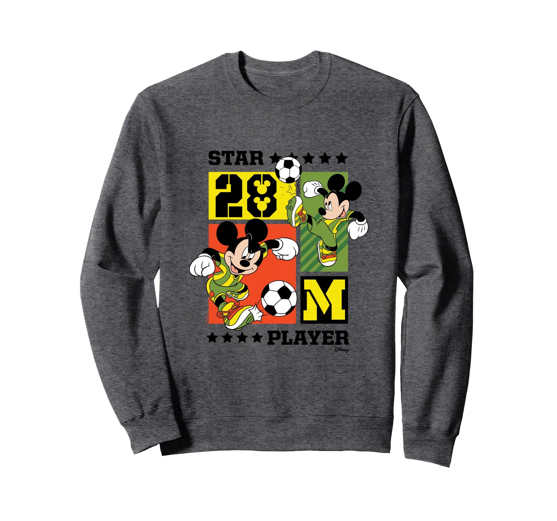 Mickey Soccer Grid Sweatshirt - Fun Novelty Design for Adults - T-Shirt, Sweatshirt, Hoodie