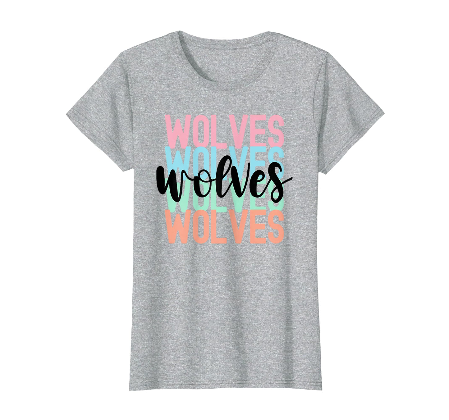 Wolves Team Mascot School Spirit Game T-Shirt - Custom Art Print Unisex - T-Shirt, Sweatshirt, Hoodie