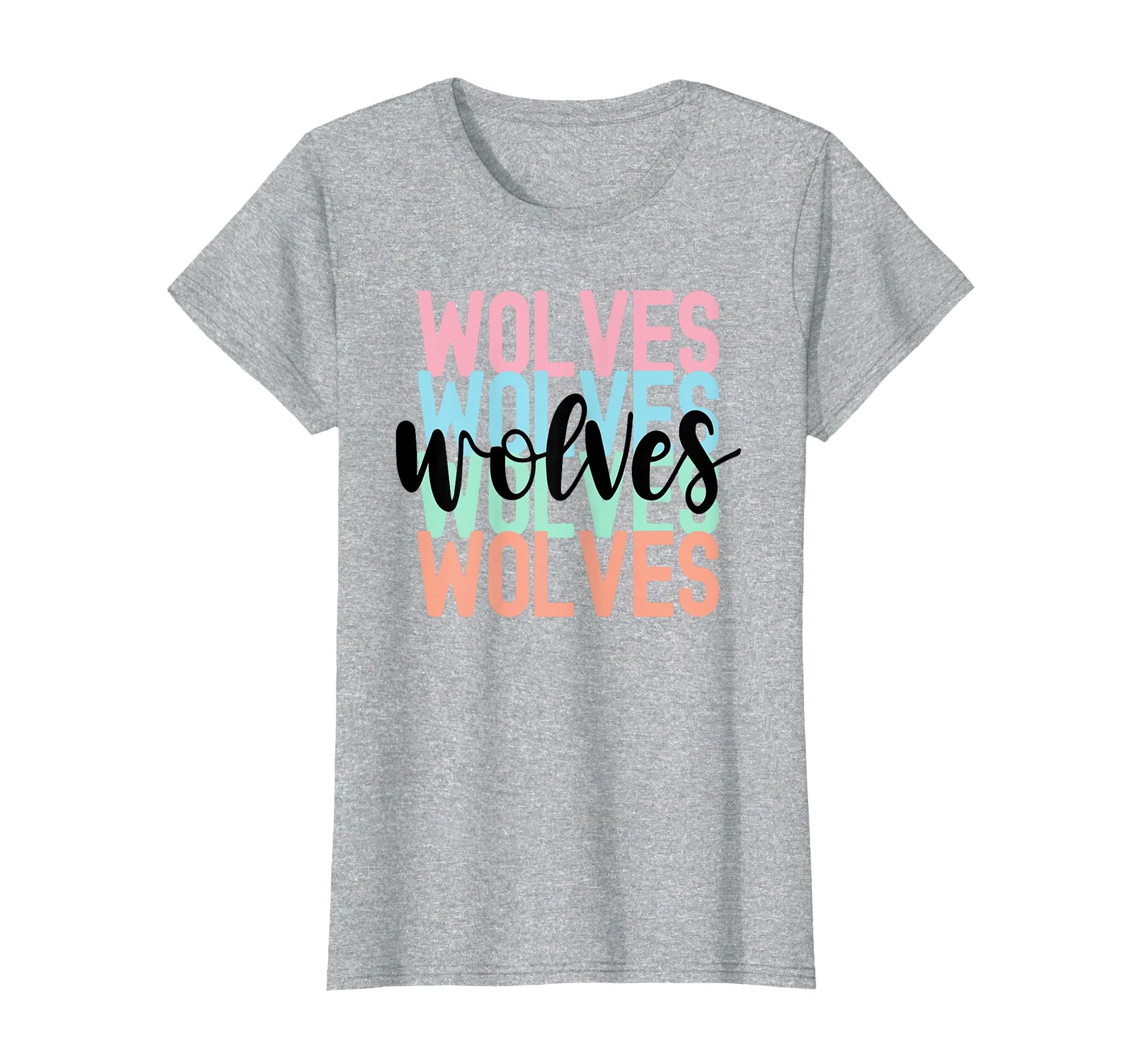 Wolves Team Mascot School Spirit Game T-Shirt - Custom Art Print Unisex - T-Shirt, Sweatshirt, Hoodie