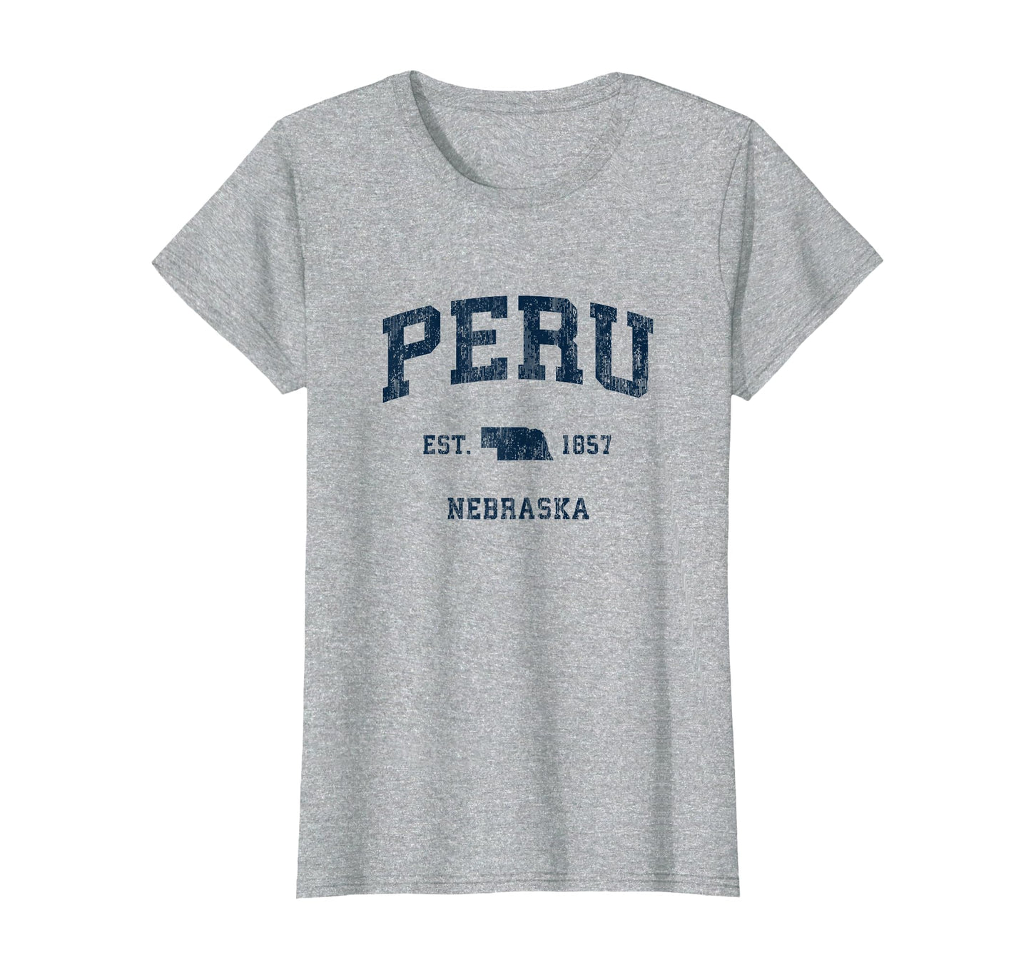 Peru Nebraska Ne Athletic Navy Sports T-Shirt - Casual Everyday Wear Unisex - T-Shirt, Sweatshirt, Hoodie