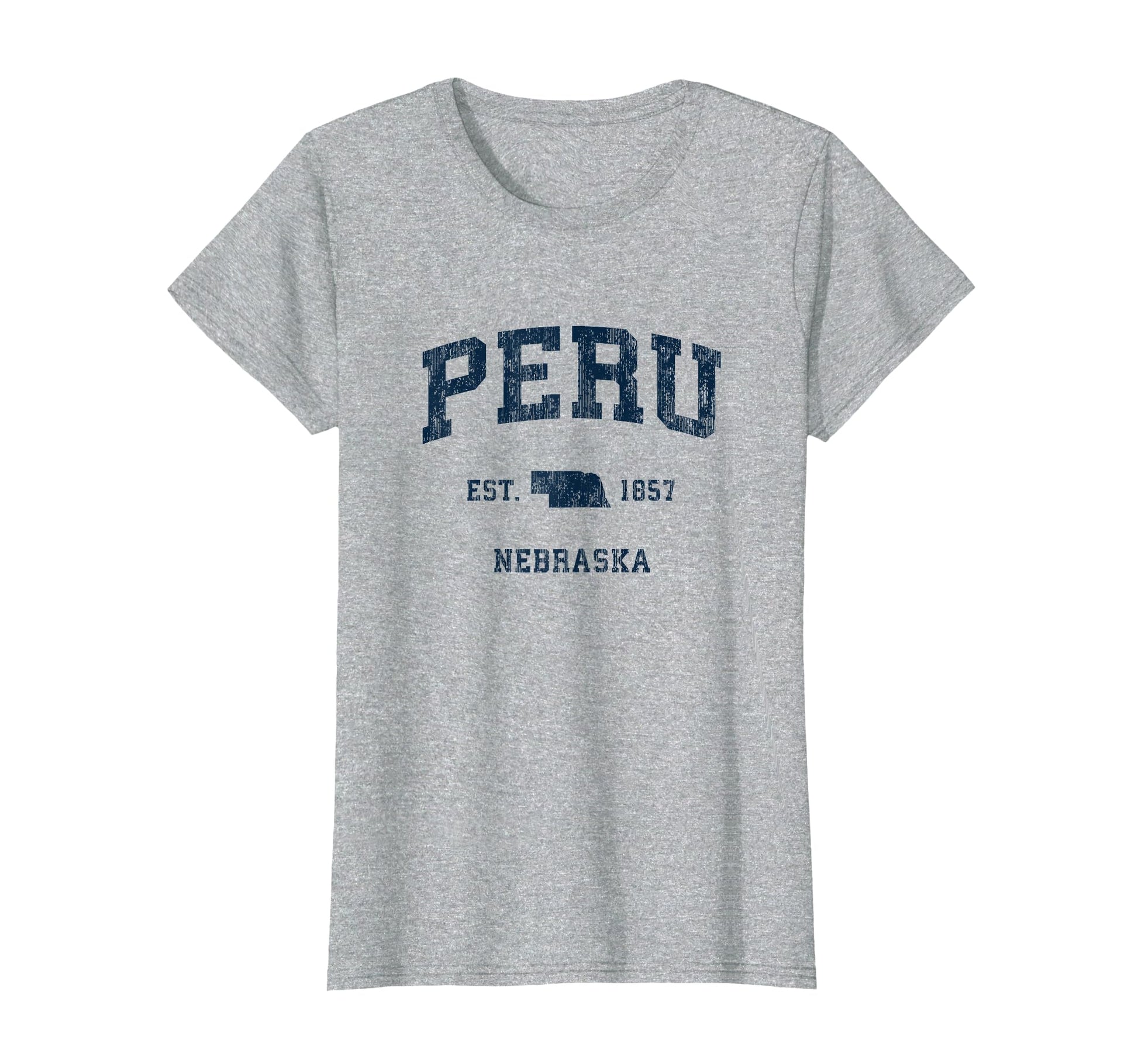 Peru Nebraska Ne Athletic Navy Sports T-Shirt - Casual Everyday Wear Unisex - T-Shirt, Sweatshirt, Hoodie