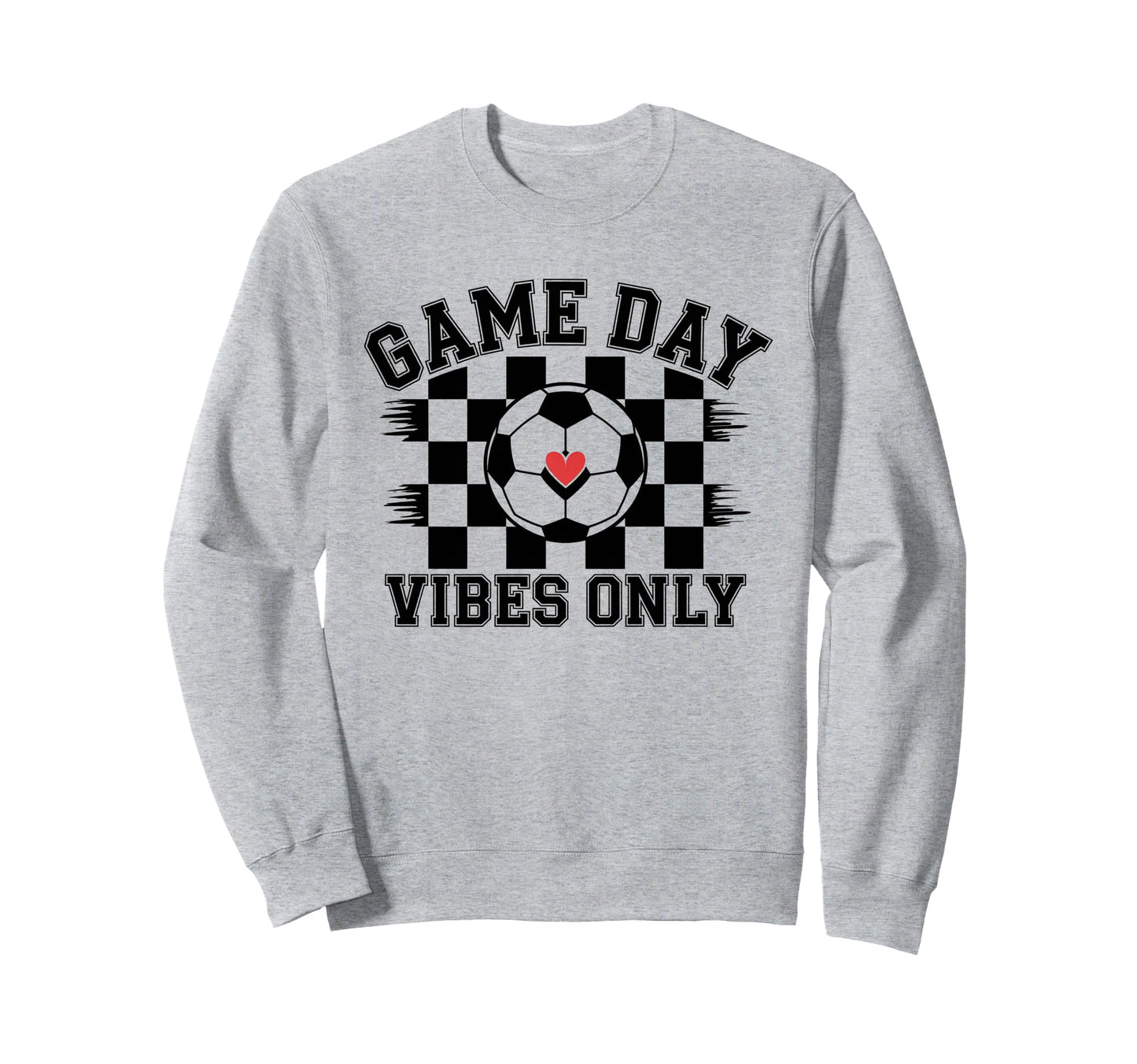 Groovy Soccer Soccer Game Day Vibes Only Sweatshirt - Graphic Print Unisex - T-Shirt, Sweatshirt, Hoodie
