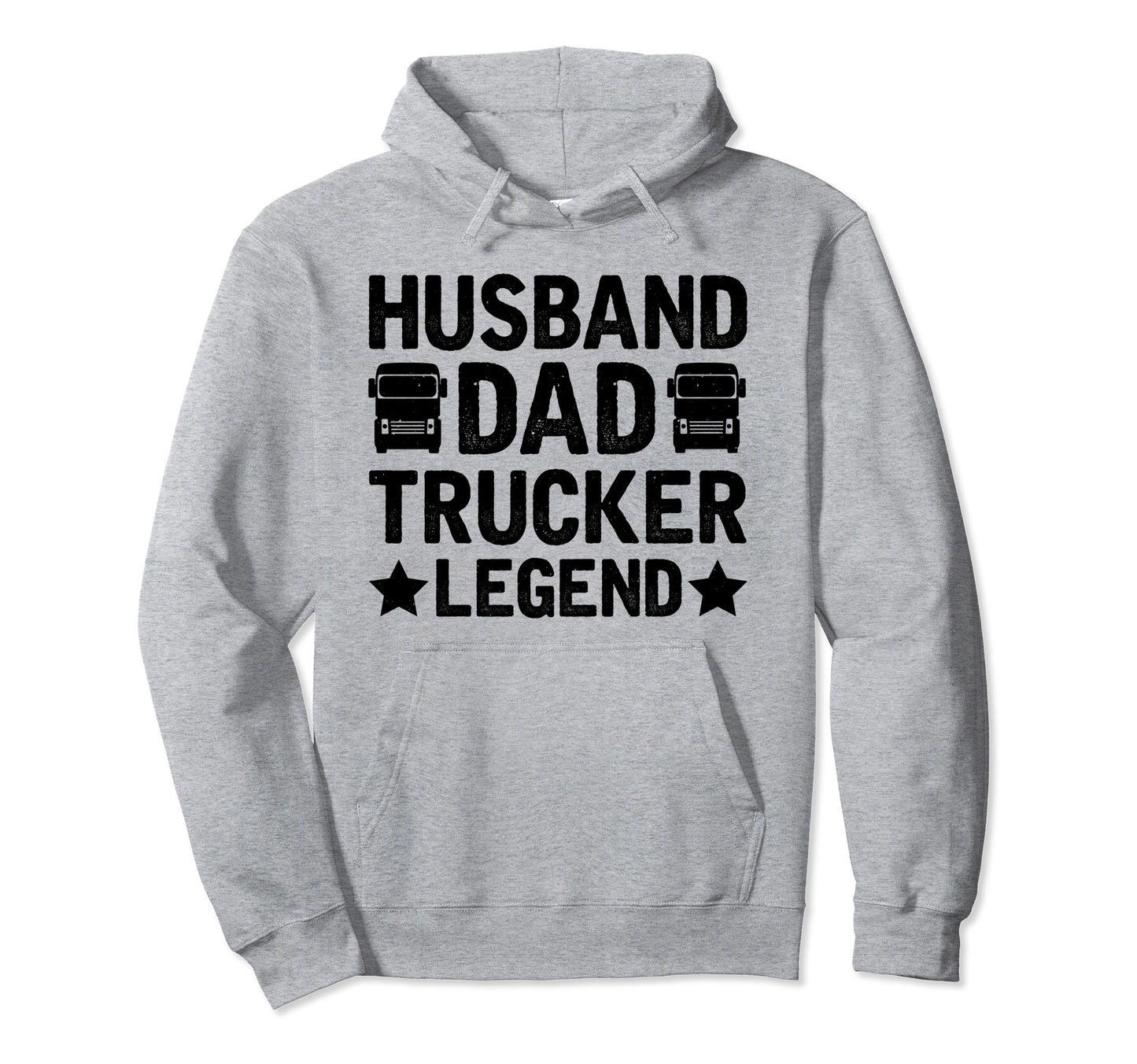 Husband Dad Trucker Legend Fathers Day Hoodie - Custom Art Print for Adults - T-Shirt, Sweatshirt, Hoodie
