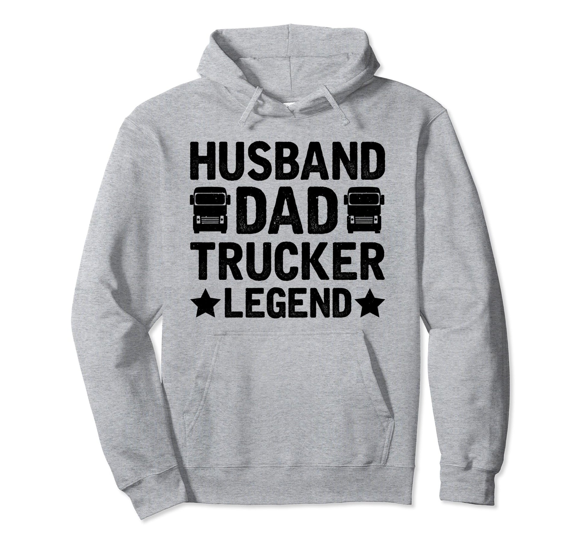 Husband Dad Trucker Legend Fathers Day Hoodie - Custom Art Print for Adults - T-Shirt, Sweatshirt, Hoodie