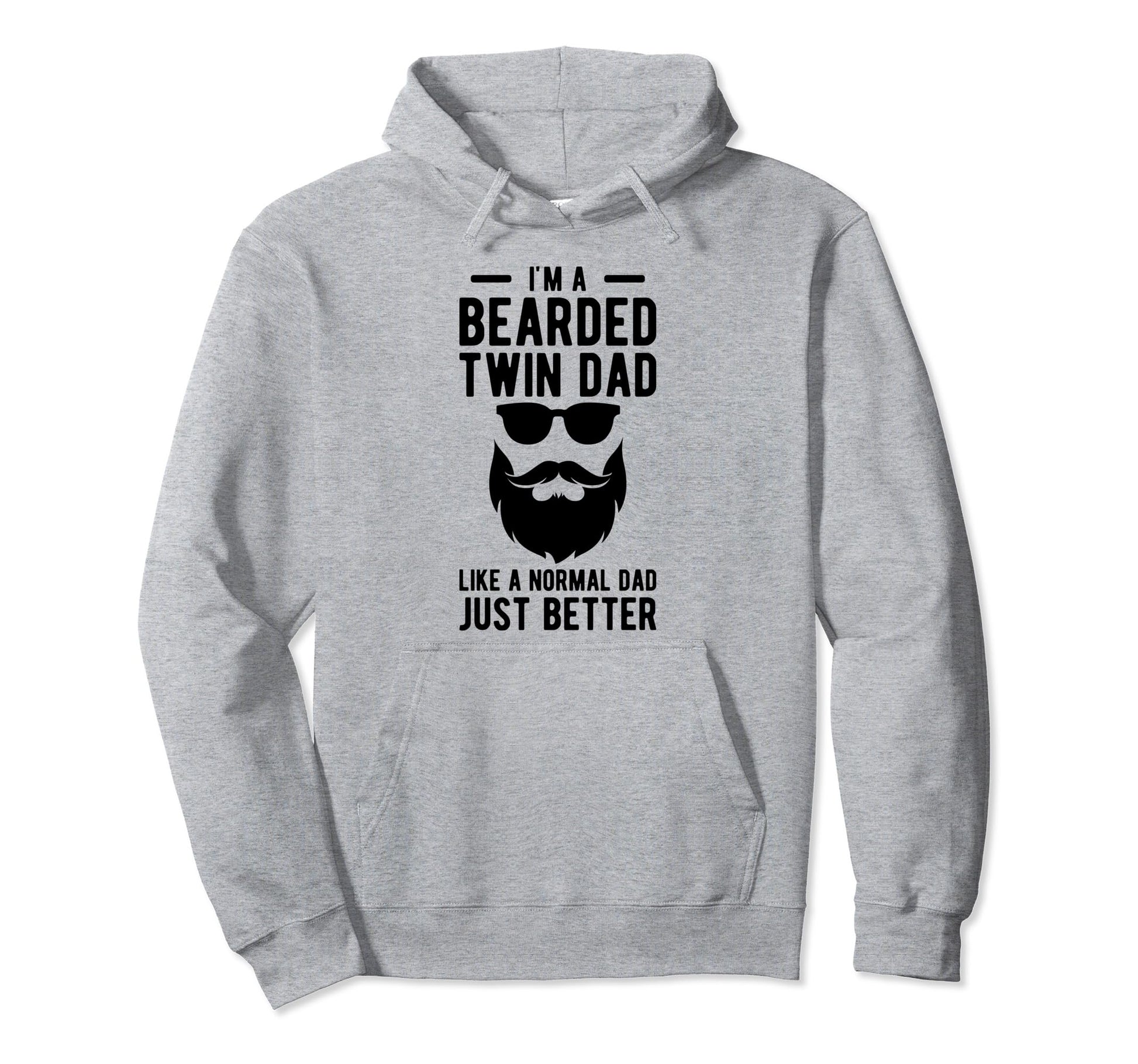 Im Bearded Twin Dad Twins Twin Hoodie - Aesthetic Graphic for Adults - T-Shirt, Sweatshirt, Hoodie