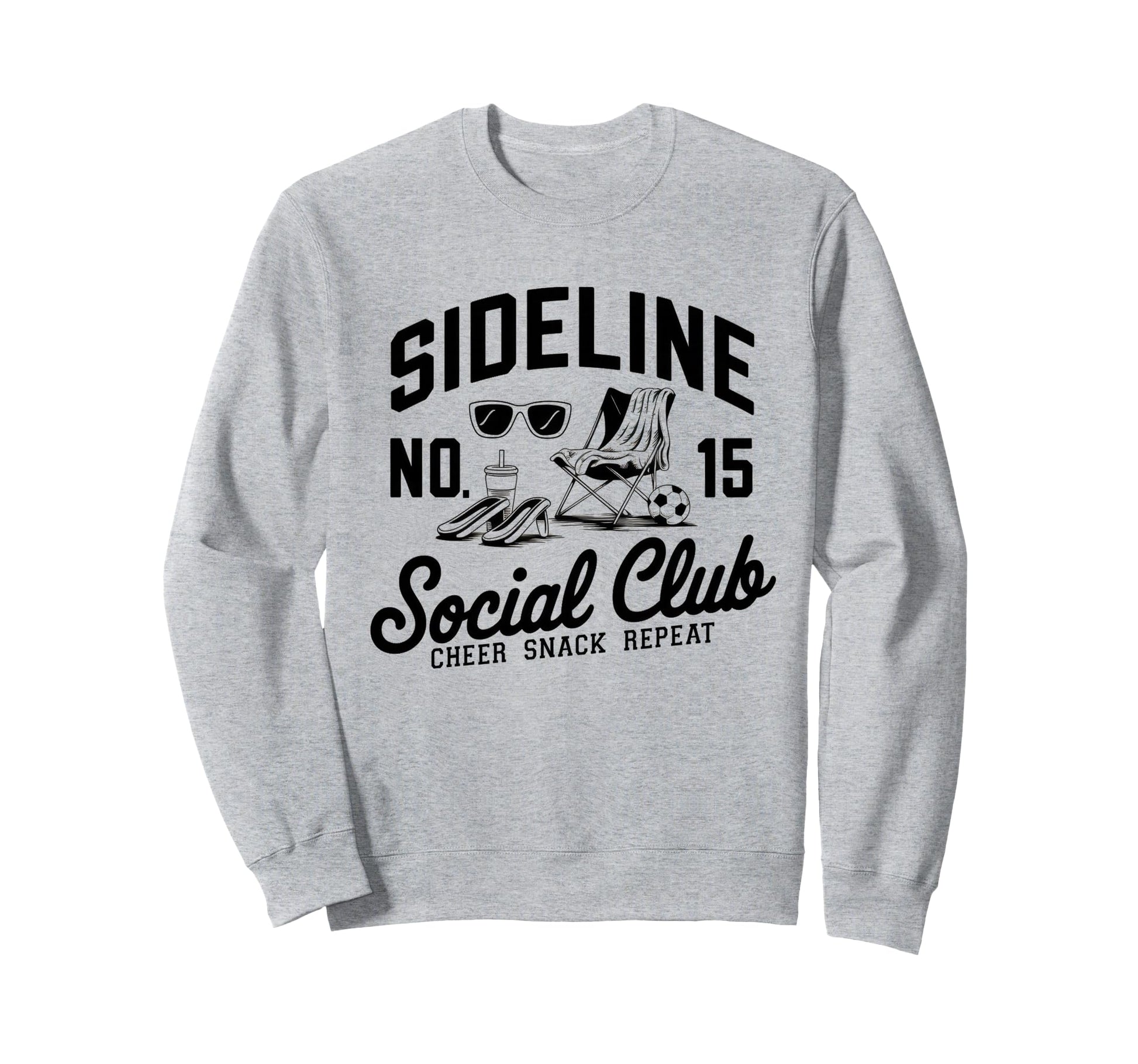 Sideline Social Club Soccer Mom Game Day Sweatshirt - Unique Graphic Unisex - T-Shirt, Sweatshirt, Hoodie