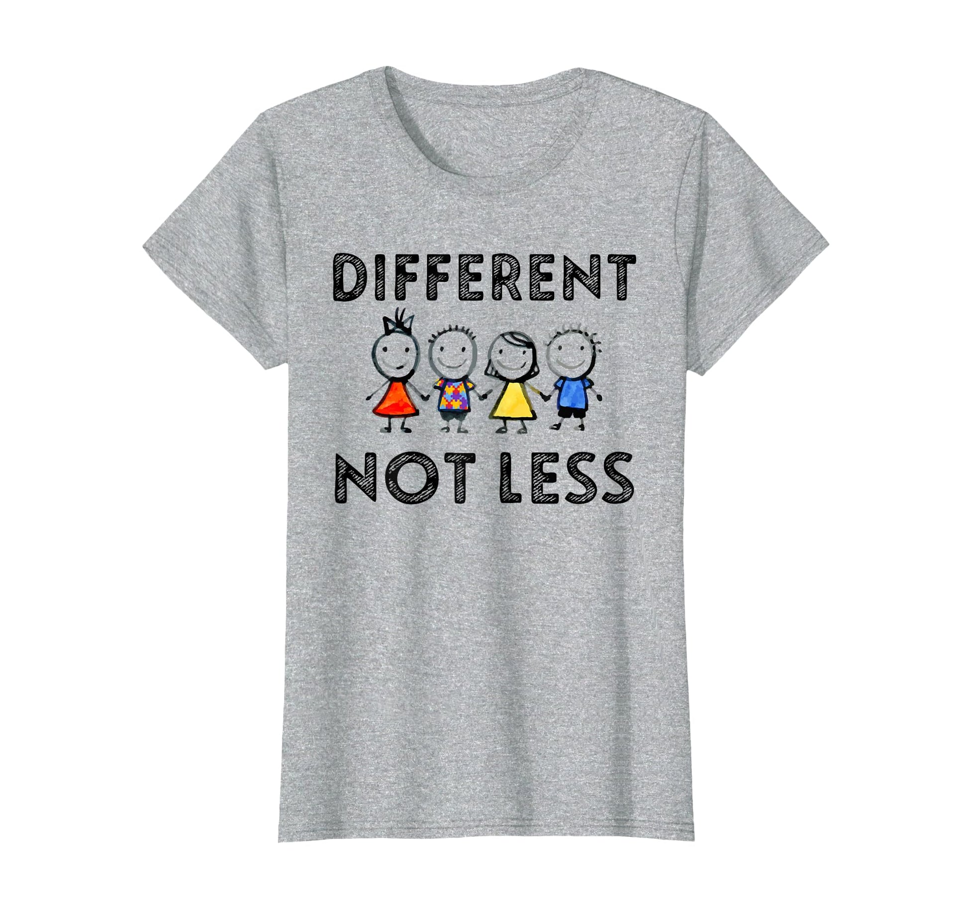 Different Not Less Support Autism T-Shirt - Graphic Print Men Women - T-Shirt, Sweatshirt, Hoodie