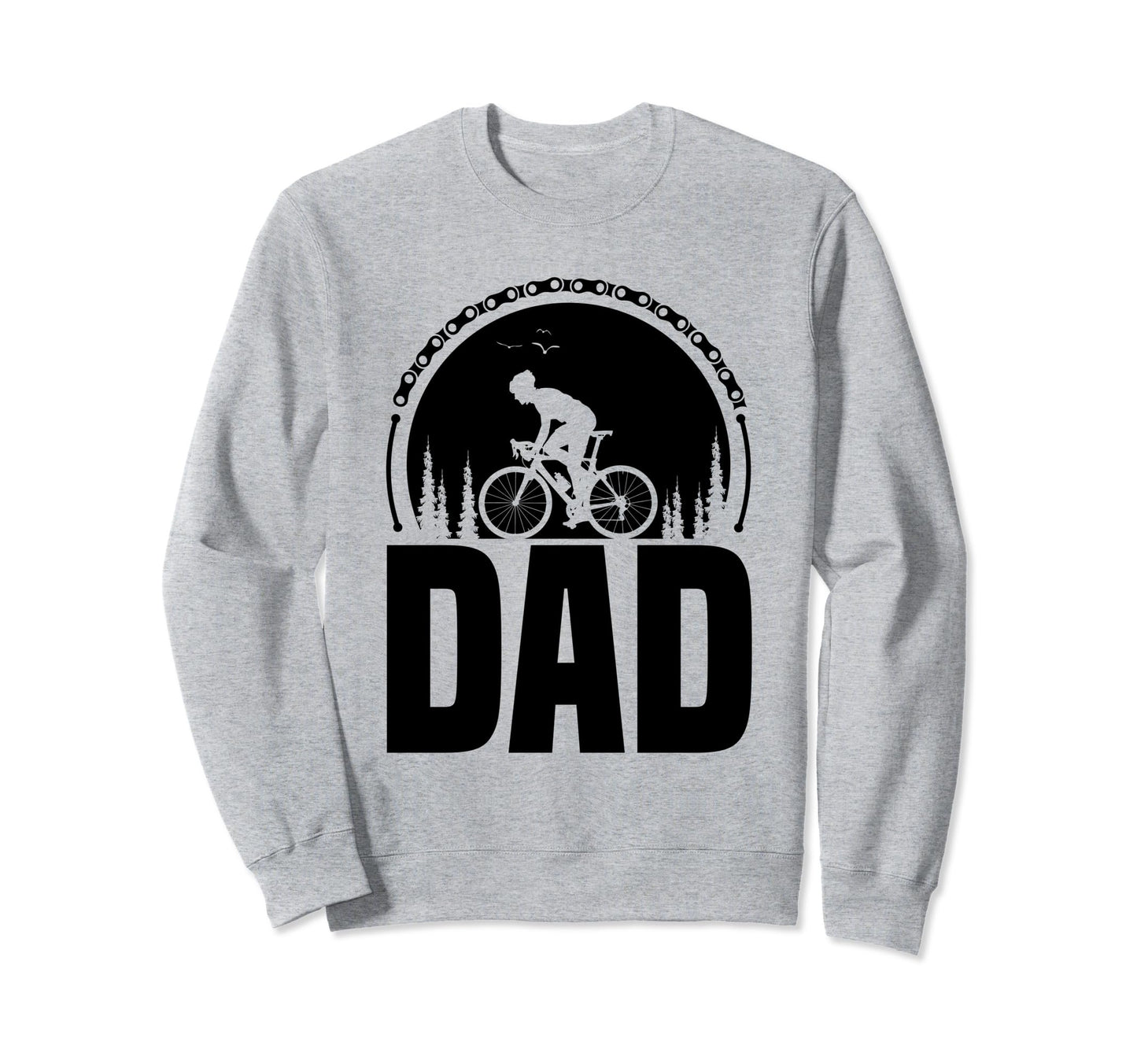 Dad Papa Bicycle Cycling Sweatshirt - Casual Everyday Wear for Adults - T-Shirt, Sweatshirt, Hoodie