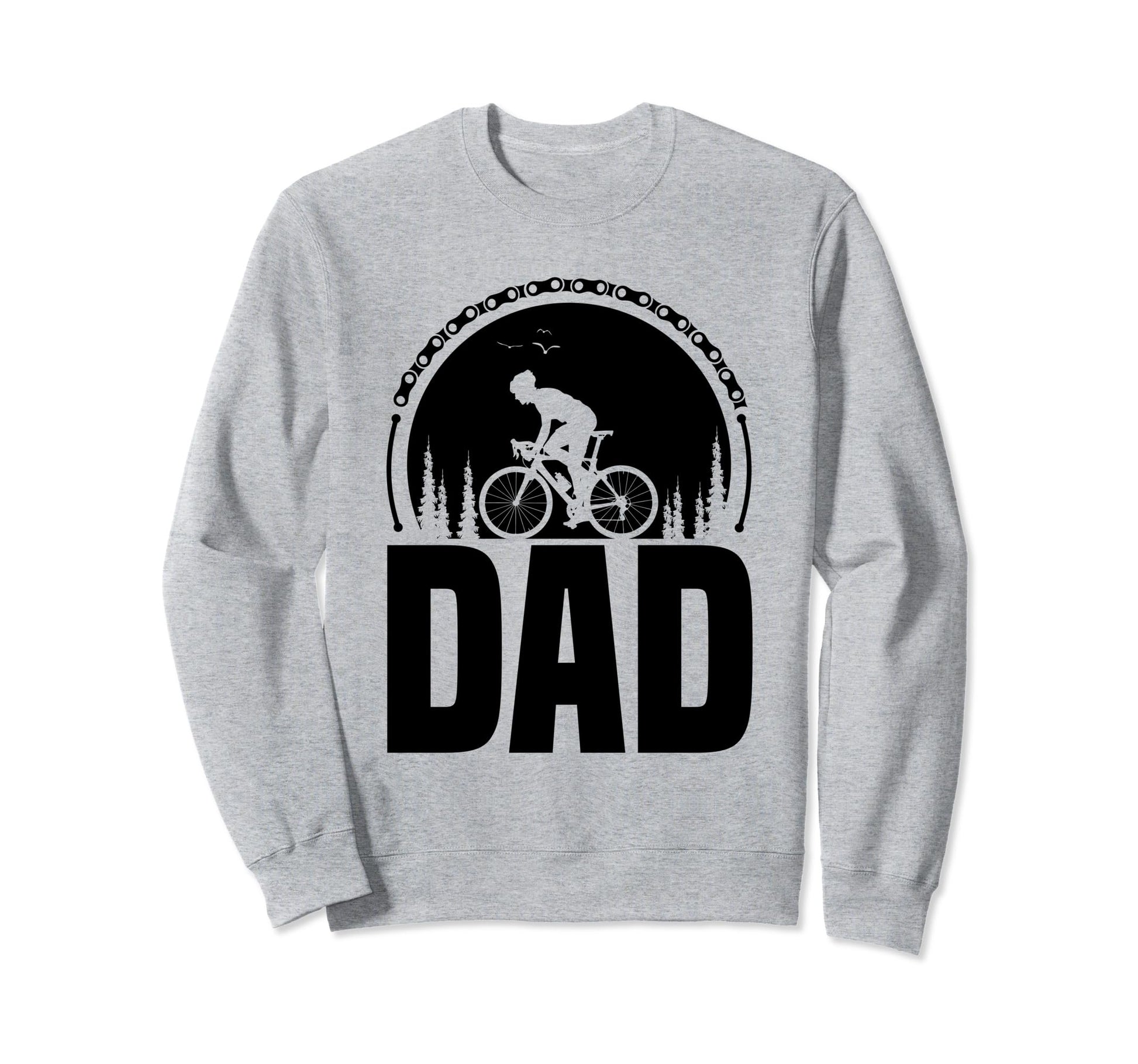 Dad Papa Bicycle Cycling Sweatshirt - Casual Everyday Wear for Adults - T-Shirt, Sweatshirt, Hoodie