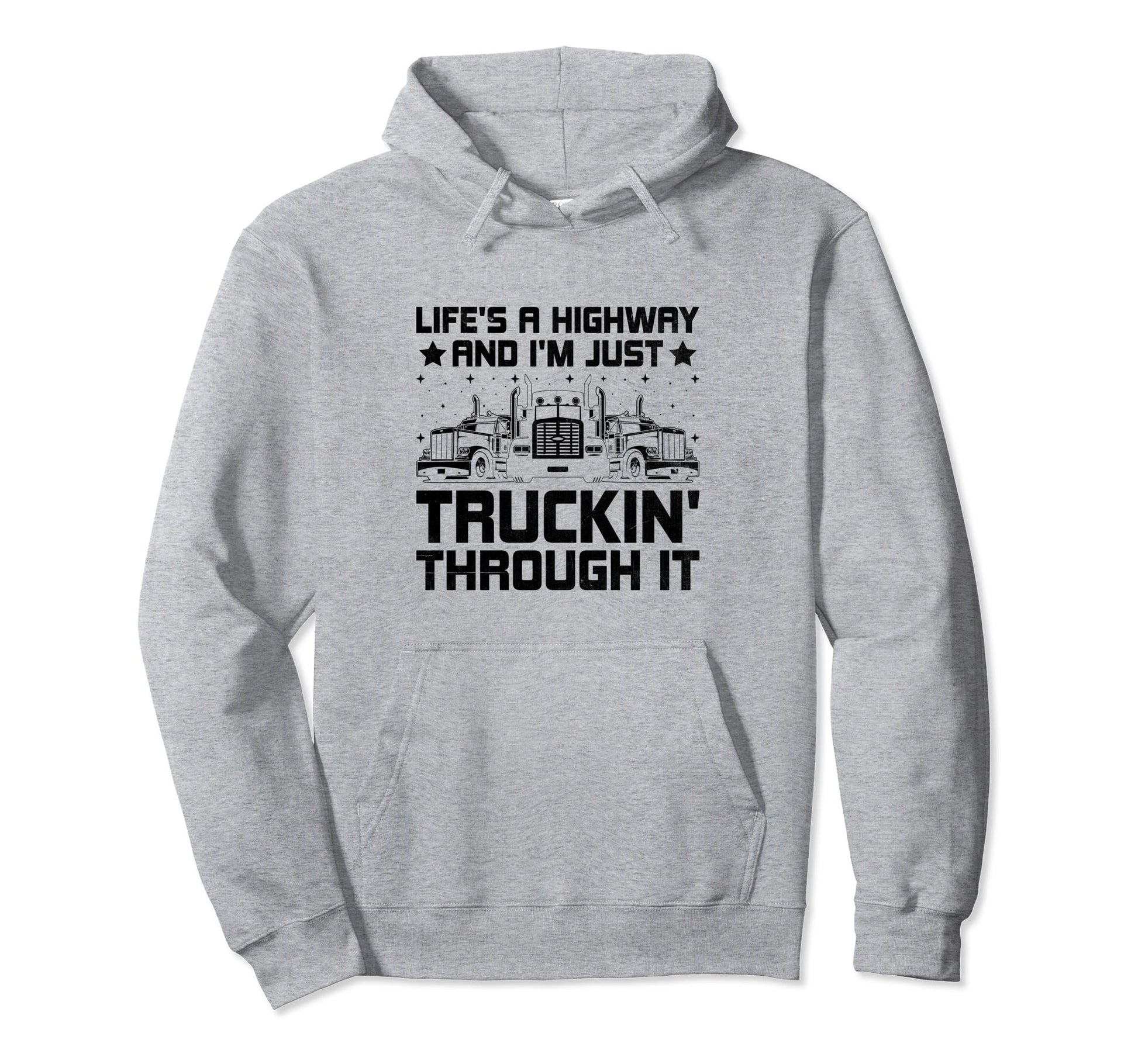 Trucker Driving Dad Trucker Father Truck Hoodie - Trendy Graphic Unisex - T-Shirt, Sweatshirt, Hoodie