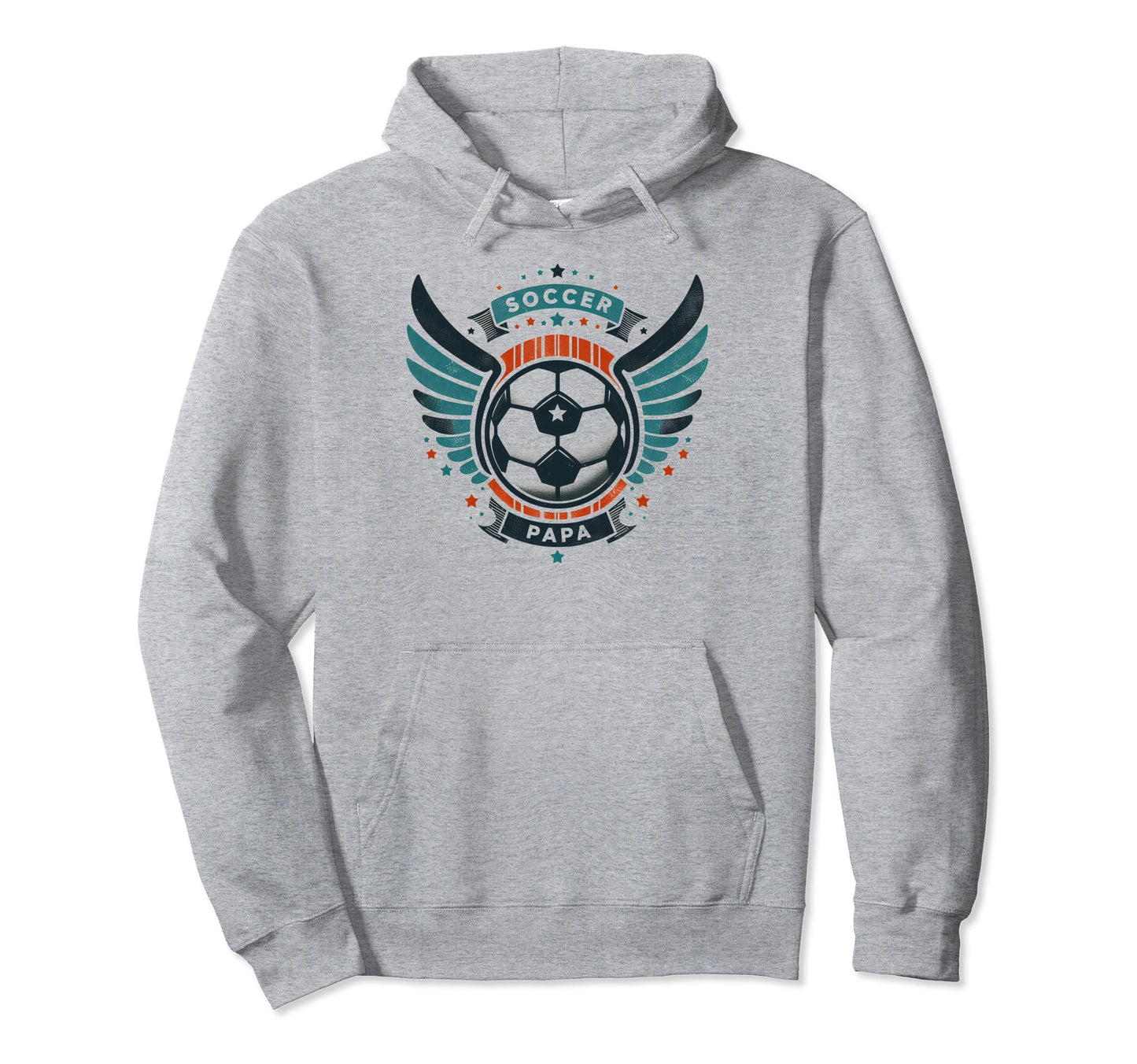 Soccer Papa Family Matching Dad Fathers Hoodie - Trendy Graphic for Adults - T-Shirt, Sweatshirt, Hoodie