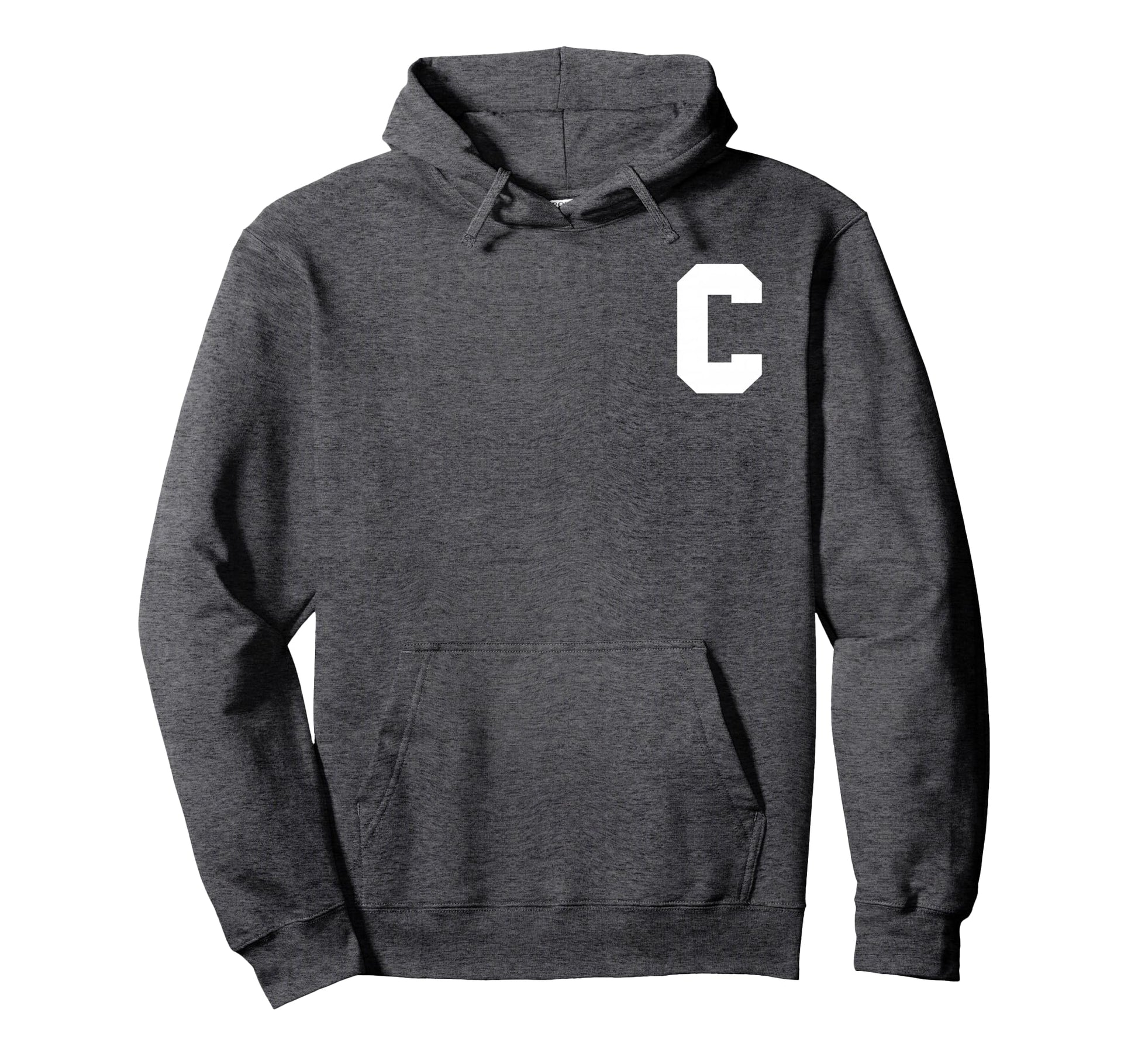 Sports Team Captain Letter C Hoodie - Aesthetic Graphic for Adults - T-Shirt, Sweatshirt, Hoodie