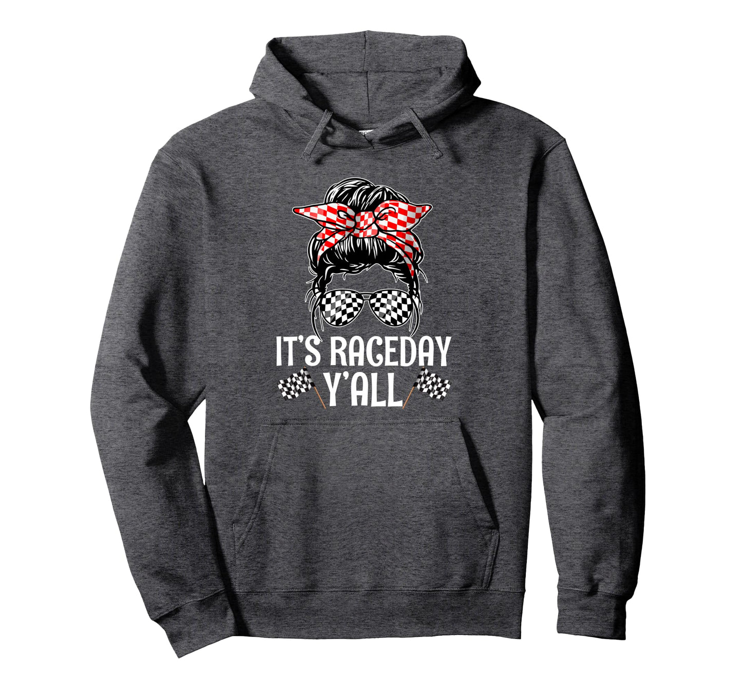 Its Race Day Yall Checkered Flag Hoodie - Minimalist Print Men Women - T-Shirt, Sweatshirt, Hoodie
